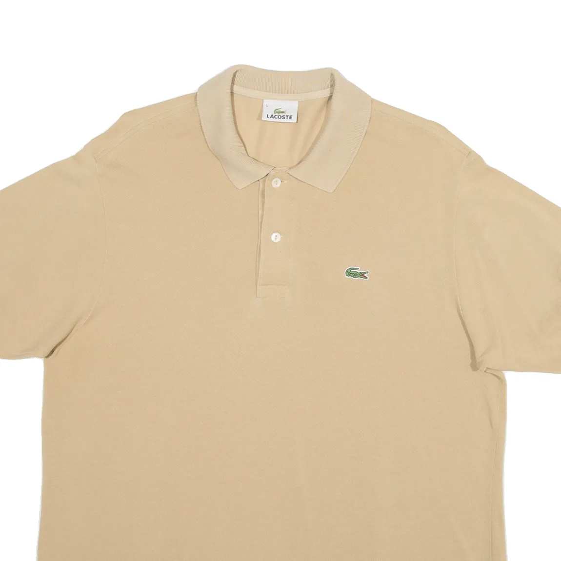 LACOSTE Mens Polo Shirt Beige L