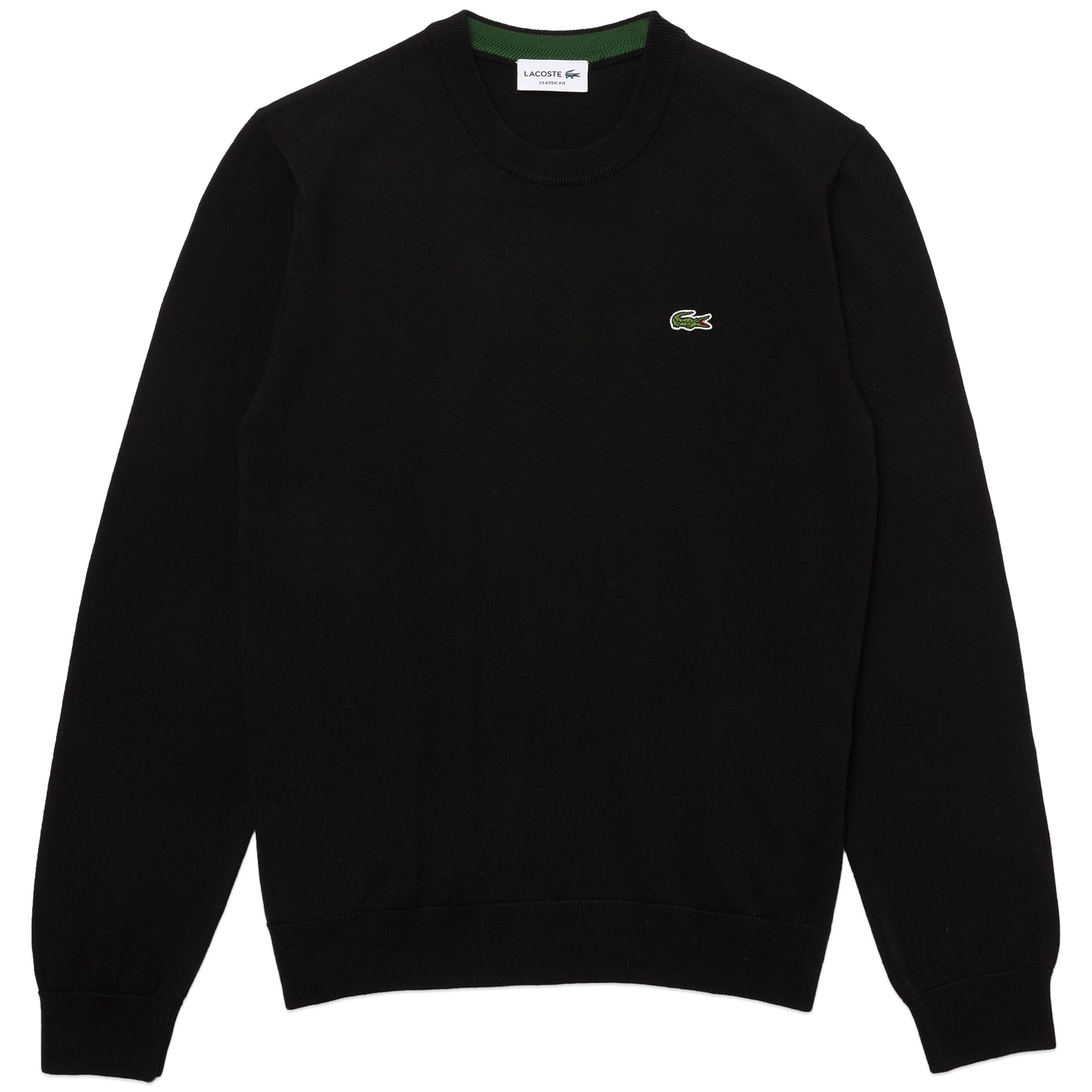 Lacoste New Cotton Crew Knit AH1985 - Black