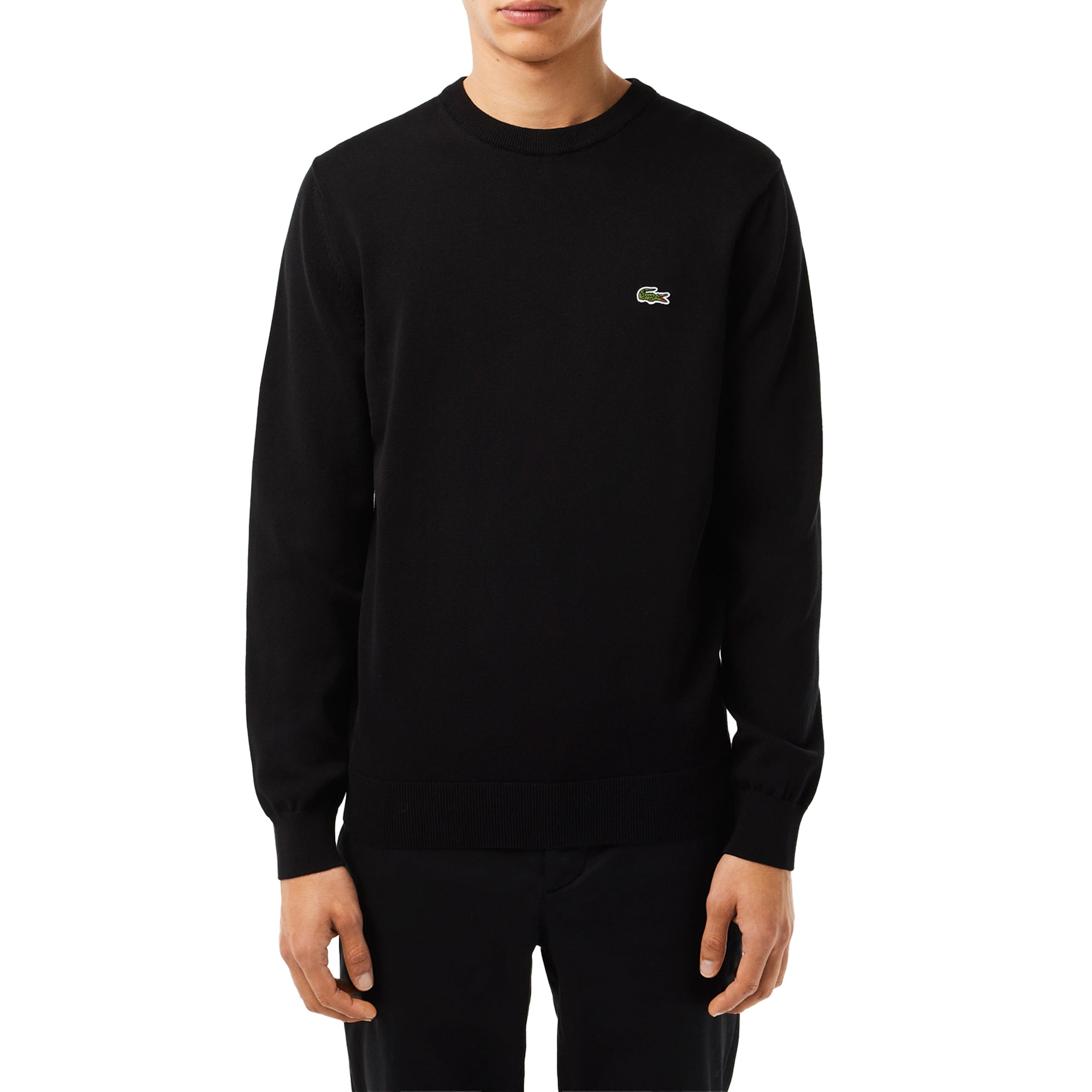 Lacoste New Cotton Crew Knit AH1985 - Black