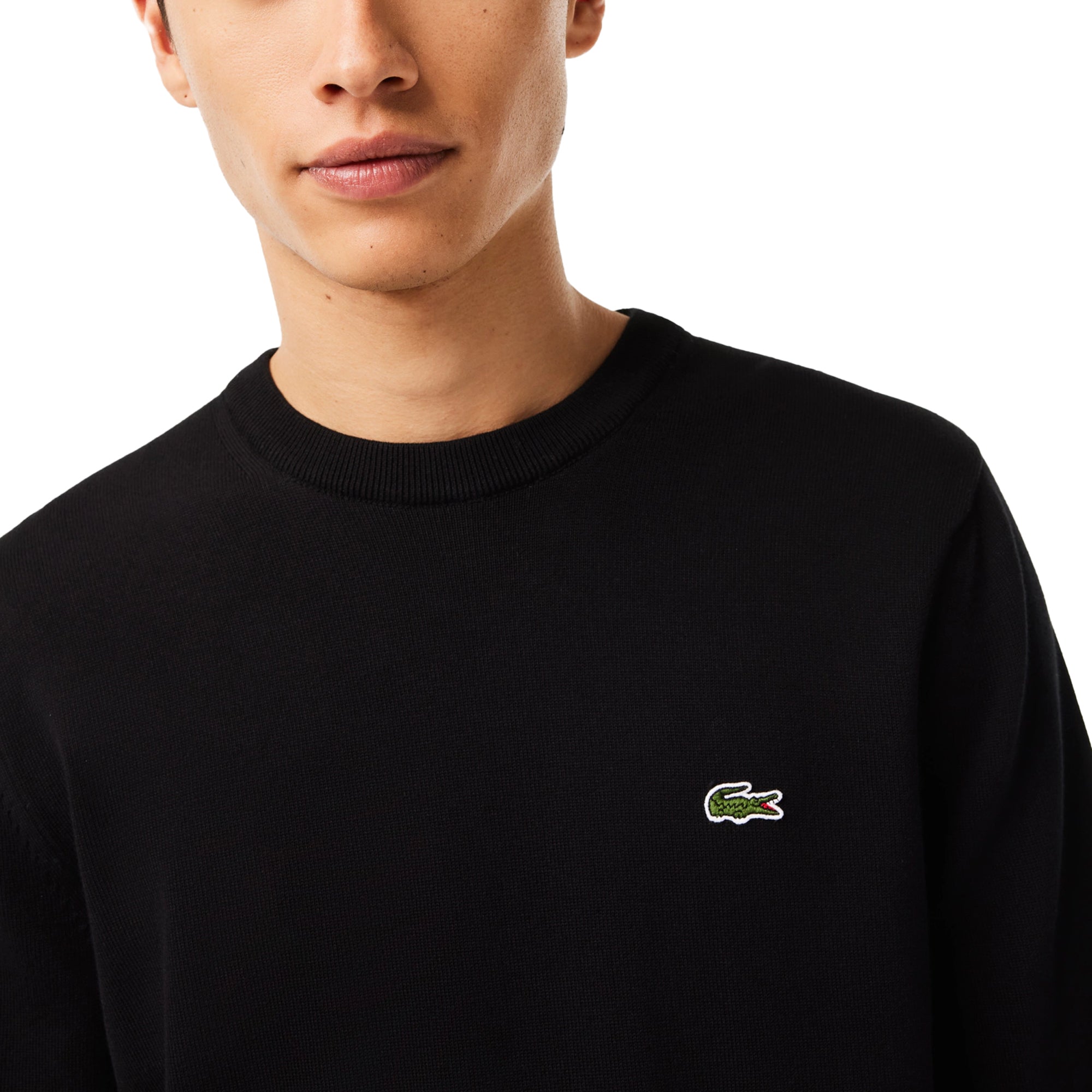 Lacoste New Cotton Crew Knit AH1985 - Black