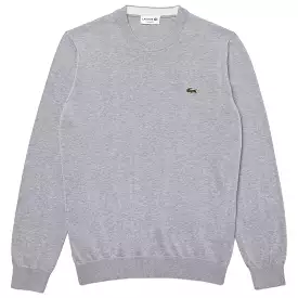 Lacoste New Cotton Crew Knit AH1985 - Silver Grey