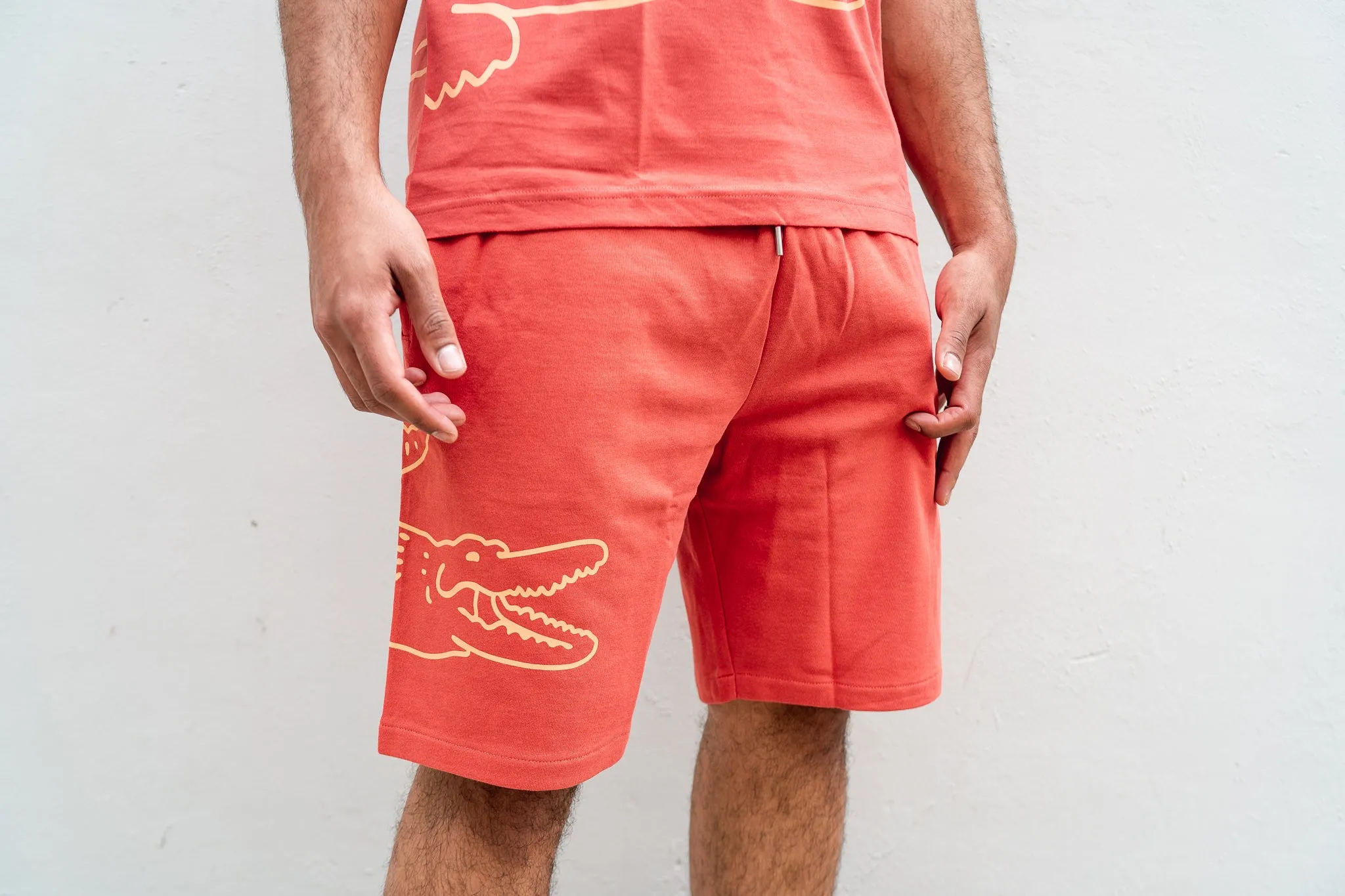 Lacoste Side Gator Shorts (Guava)