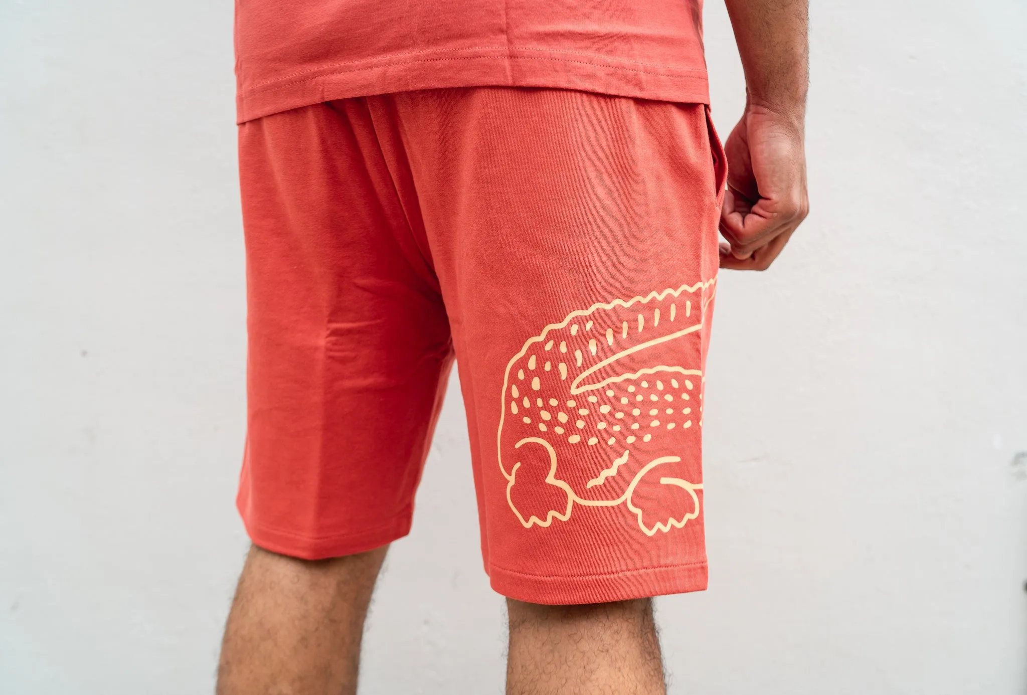 Lacoste Side Gator Shorts (Guava)