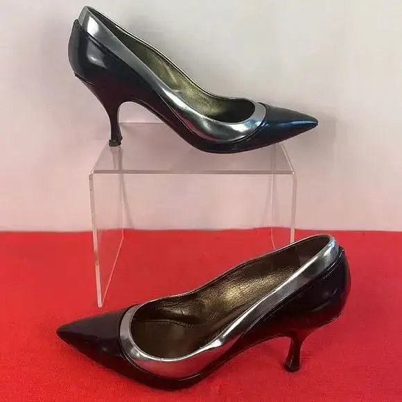 Lanvin Black Silver As Is Pumps