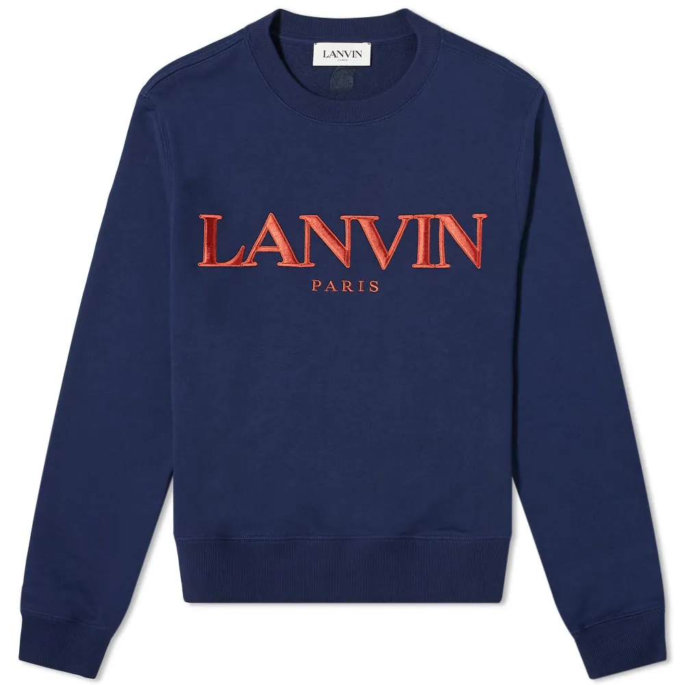 Lanvin Logo Crew SweatNavy Blue