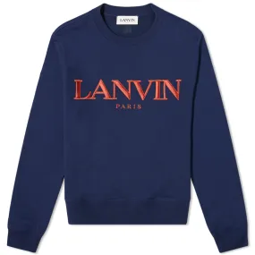 Lanvin Logo Crew SweatNavy Blue