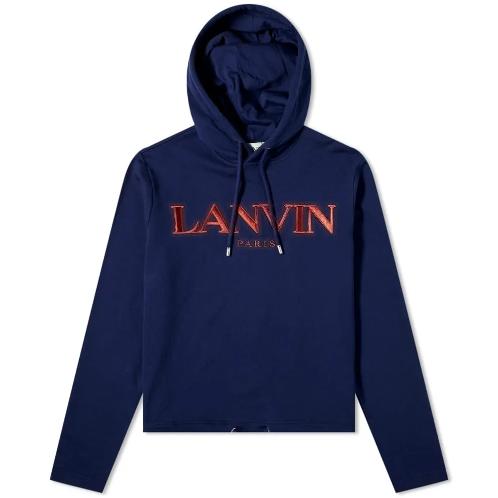 Lanvin Logo Popover HoodieNavy Blue