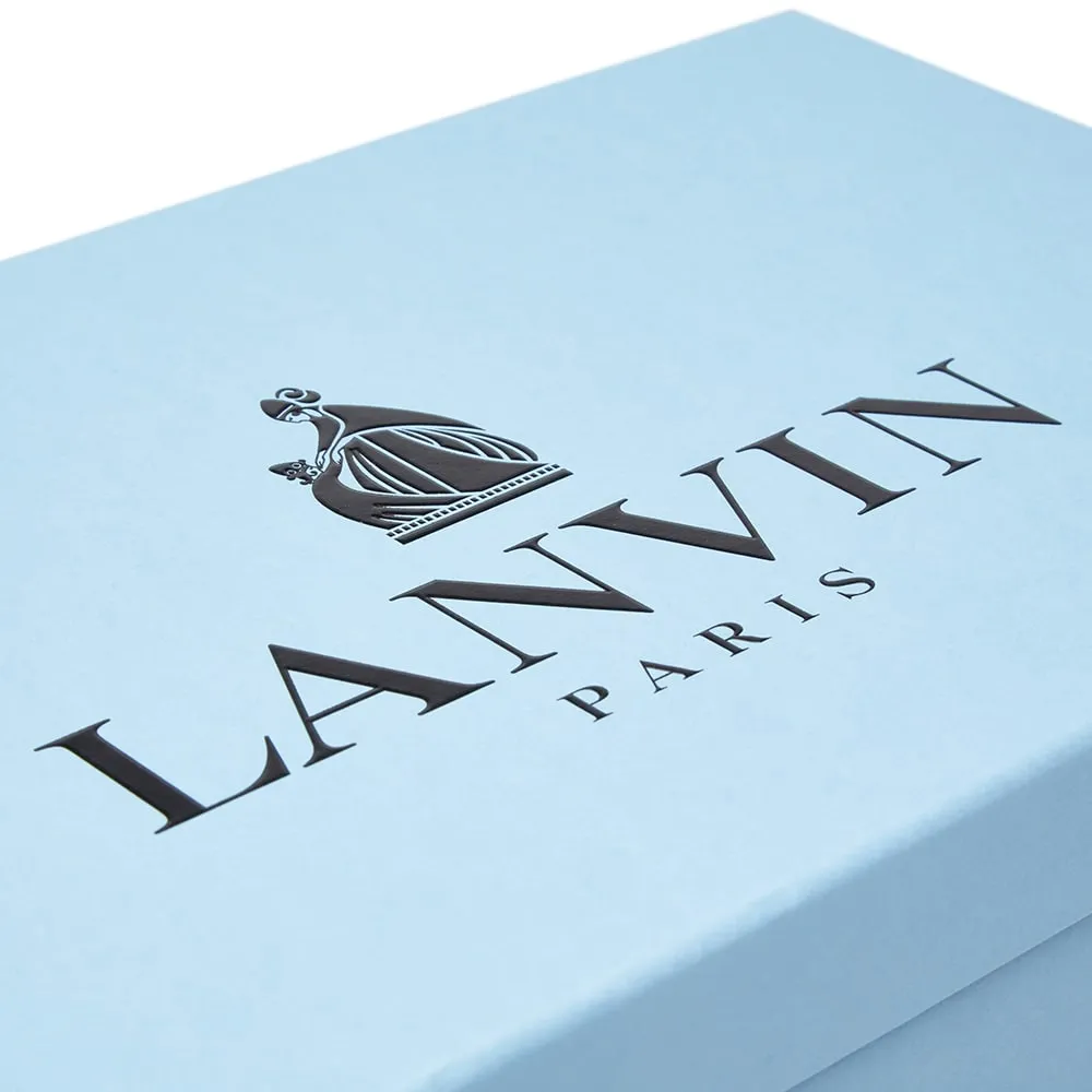 Lanvin Matt Crack Calfskin Low SneakerLight Grey