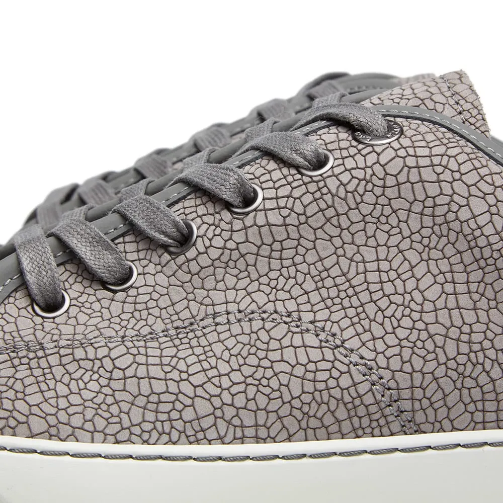 Lanvin Matt Crack Calfskin Low SneakerLight Grey