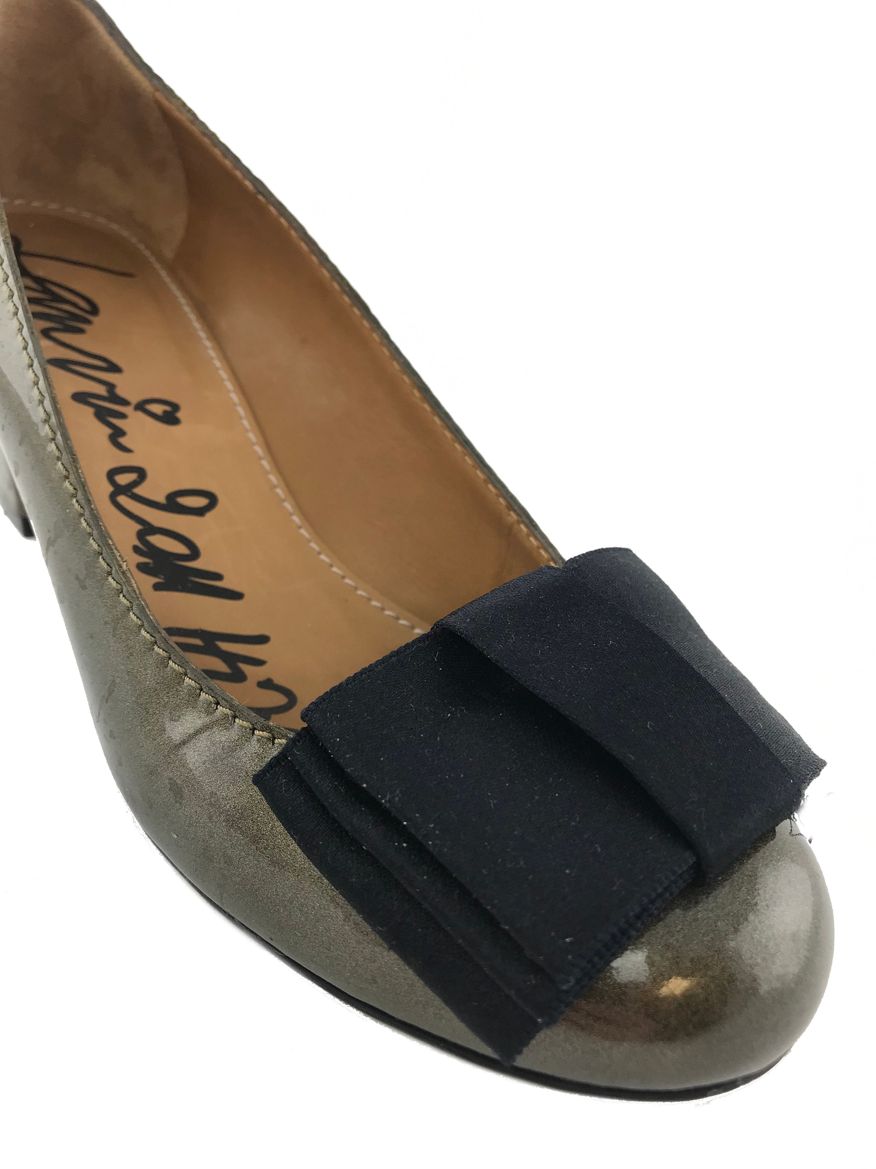 Lanvin Patent Leather Bow Ribbon Pumps Size 8.5