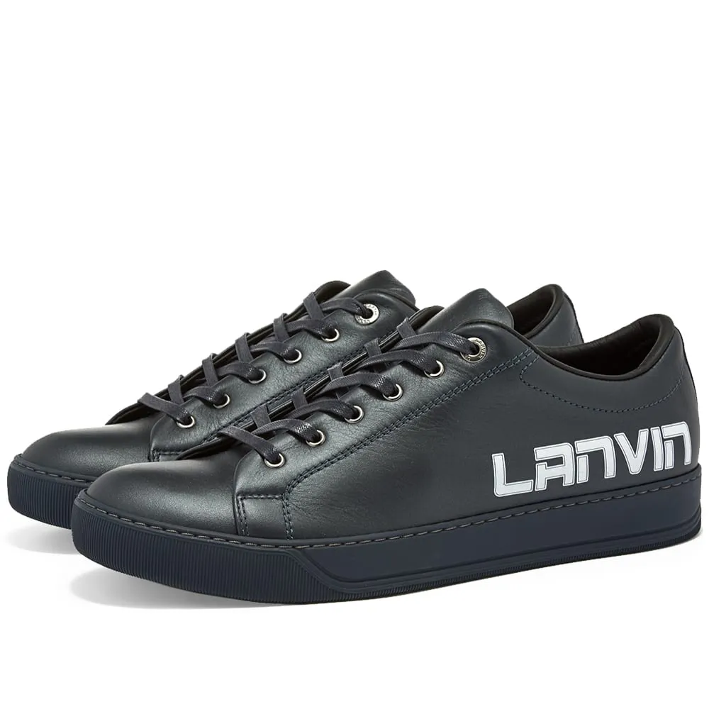 Lanvin Printed Logo Low Top SneakerNavy