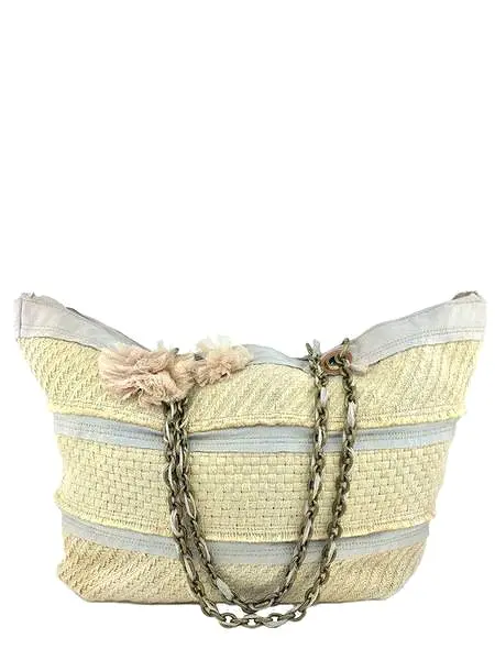 Lanvin Woven Jute Large Beach Tote Bag