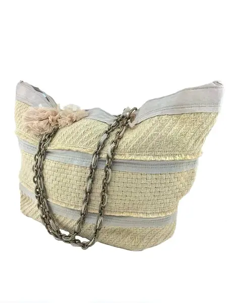 Lanvin Woven Jute Large Beach Tote Bag