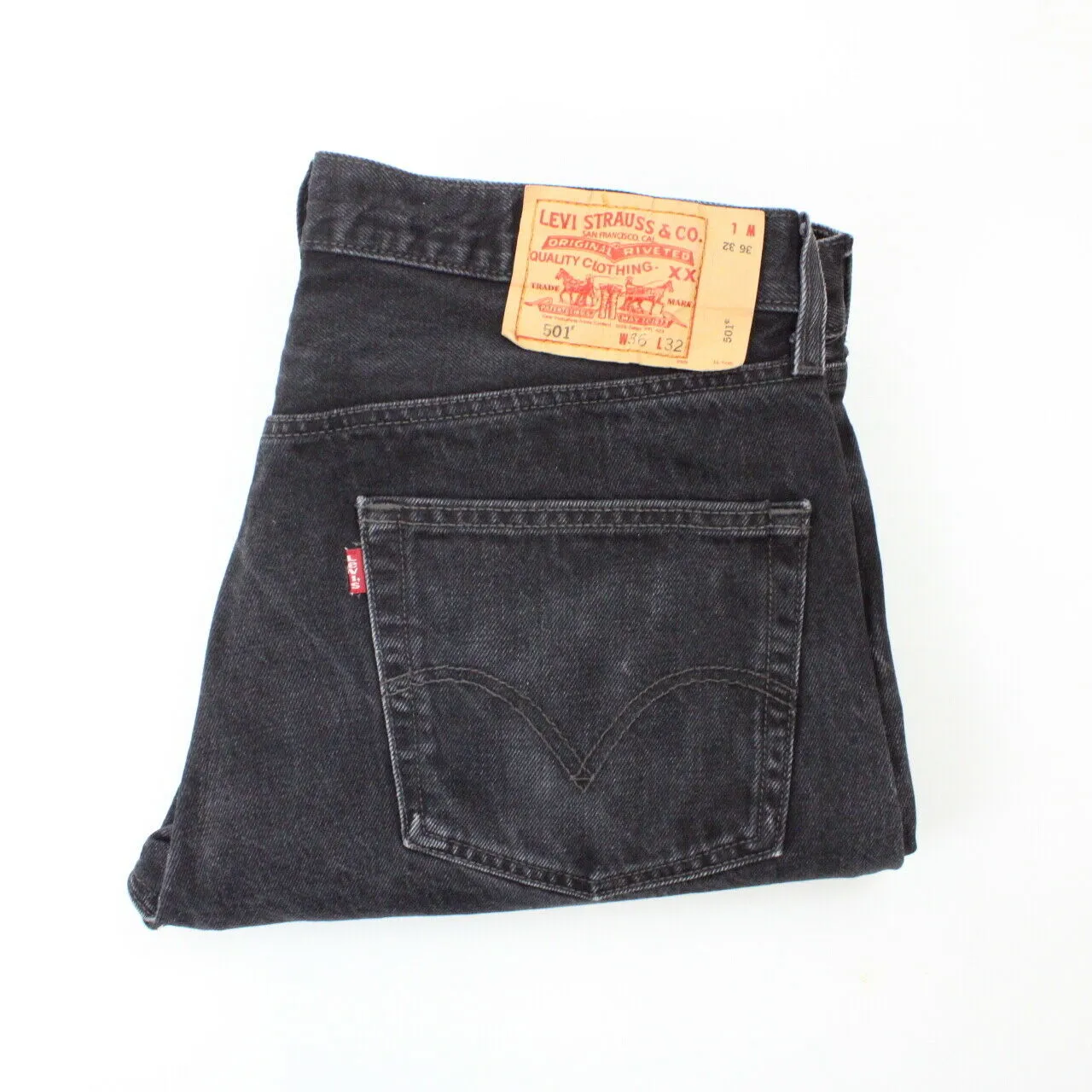 LEVIS 501 Jeans Black Charcoal | W36 L30