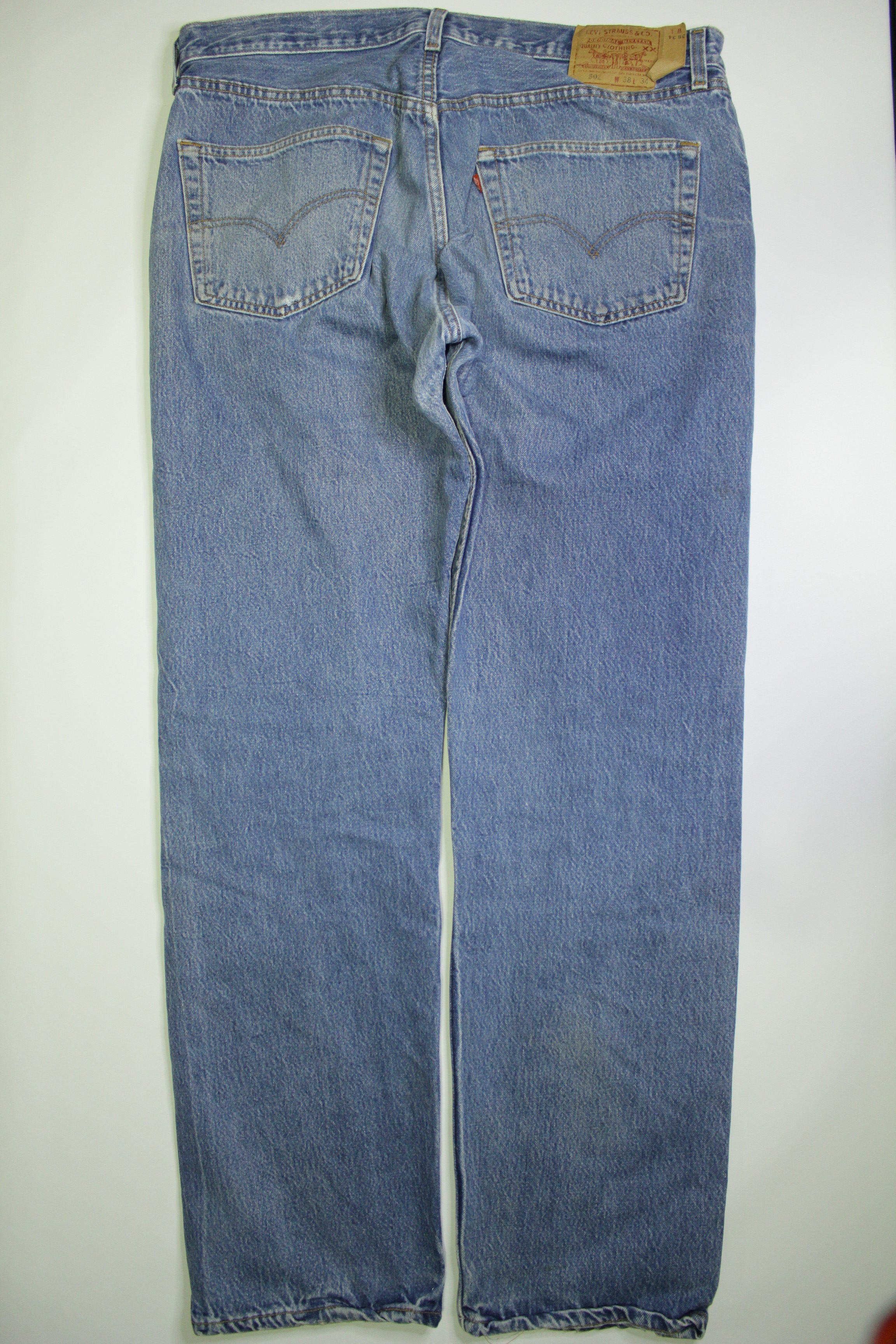 Levis 501 Red Tab Vintage 90's Made in USA Blue Denim Grunge Rocker Jeans