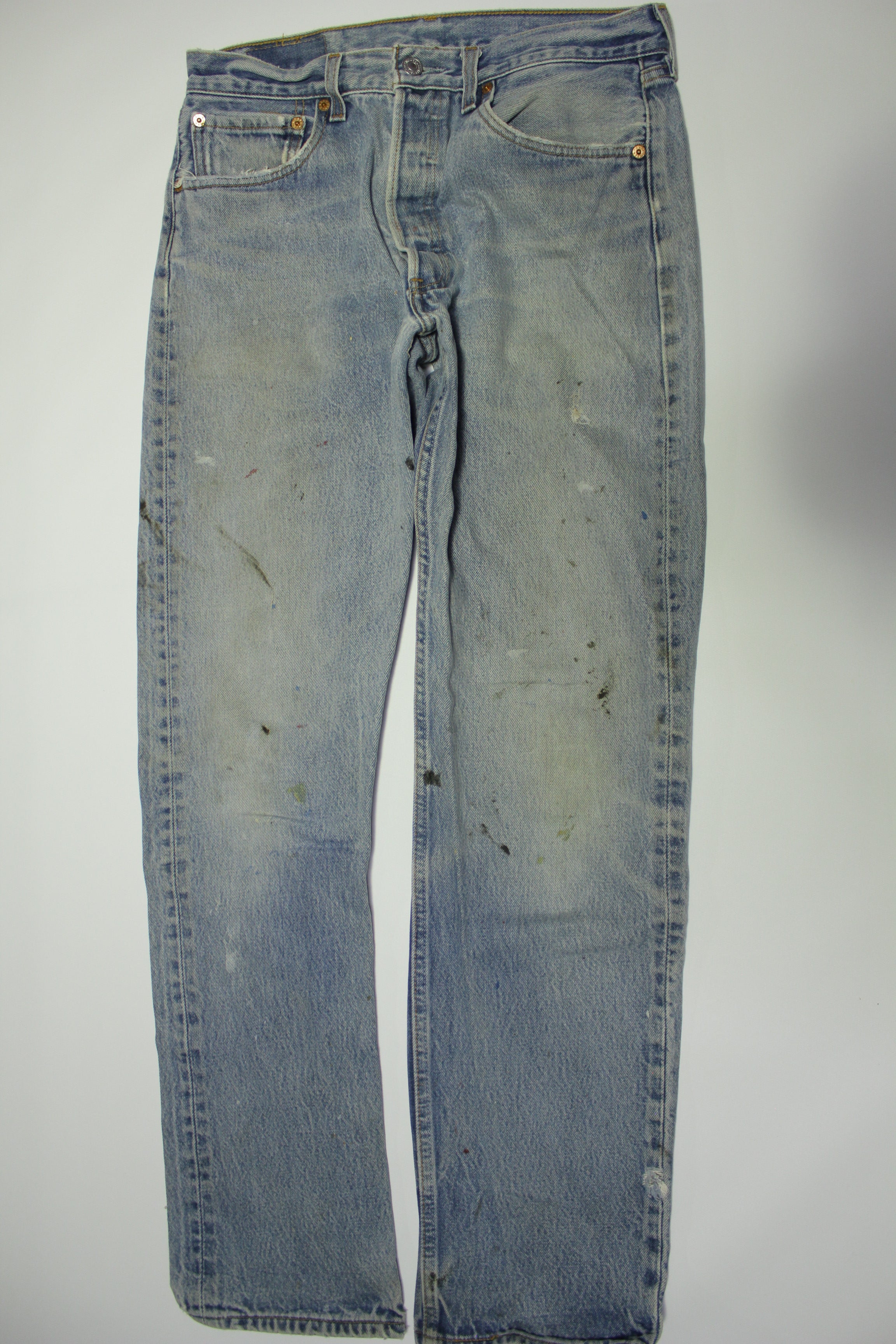 Levis 501xx Red Tab Vintage 90's Distressed Button Fly Denim Grunge Rocker Jeans