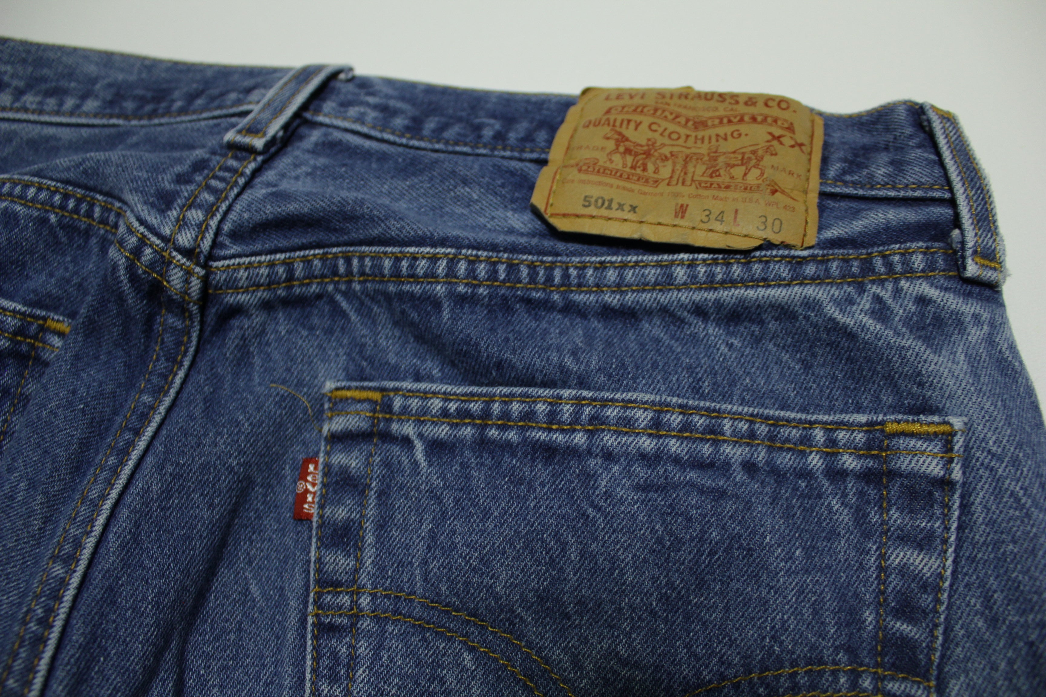 Levis 501xx Red Tab Vintage 90's Made in USA Button Fly Denim Grunge Rocker Jeans