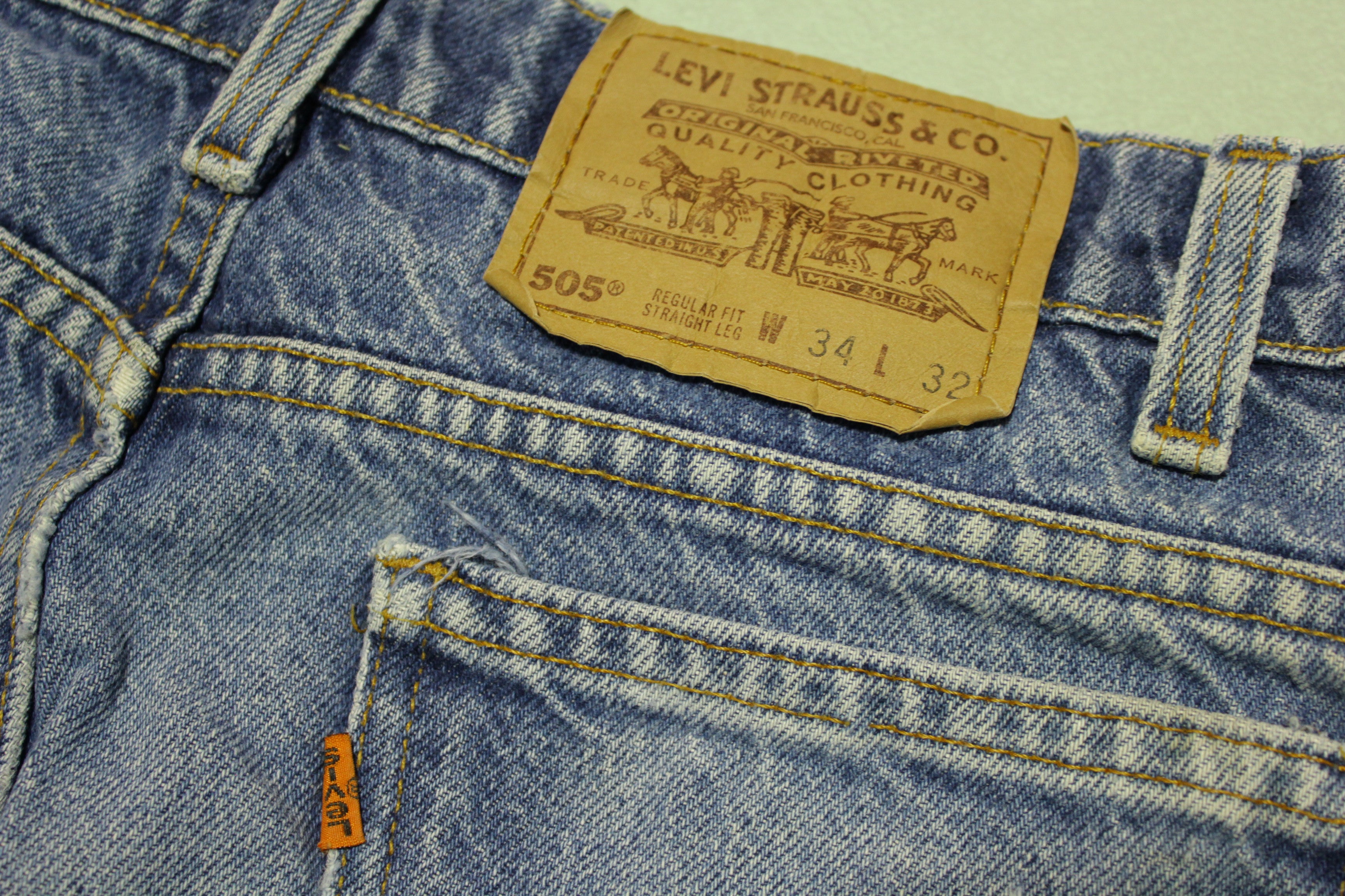 Levis 505 Vintage 80's Made in USA Cutoff Jean Shorts