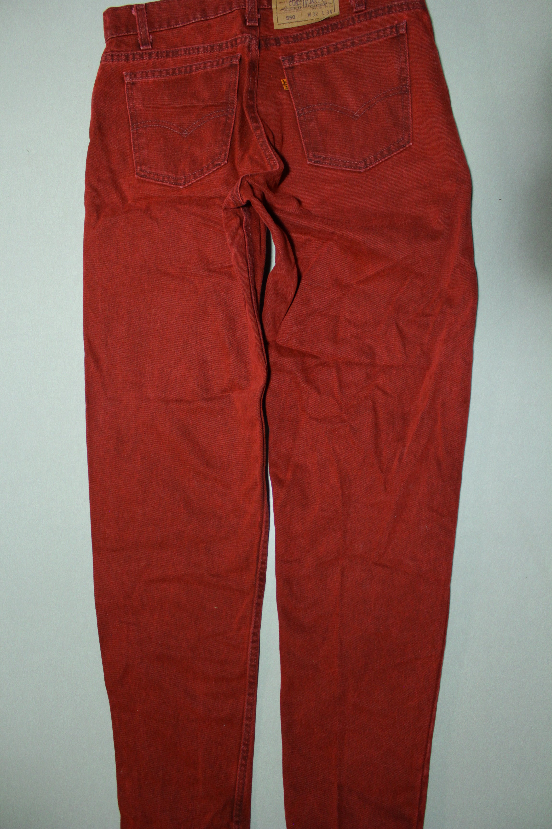 Levis 550 505 Vintage 90's Denim Grunge Punk Jeans Dark Wash Red VERY RARE