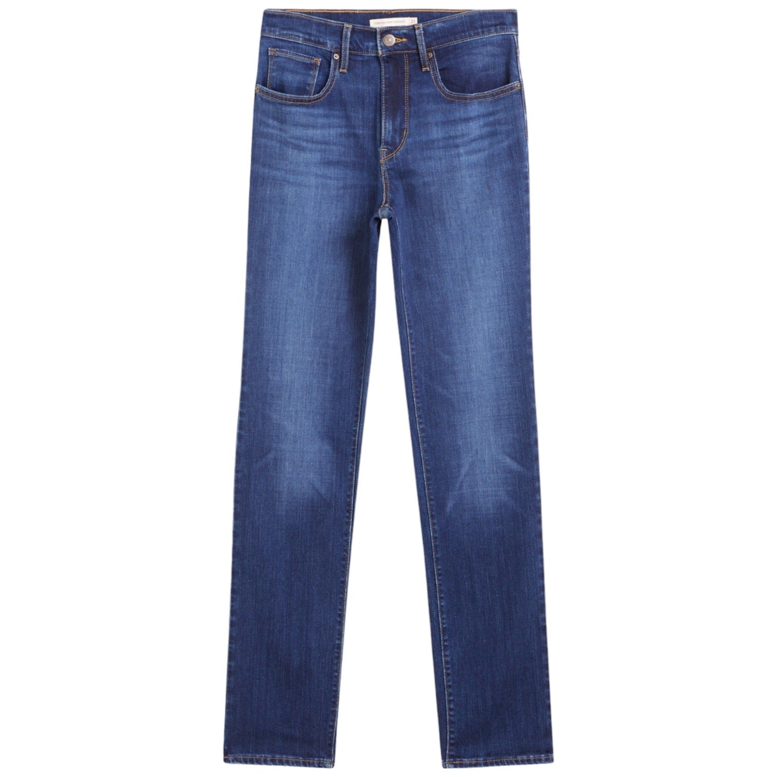 Levi`s 724 High-Rise Straight - Dark Indigo Worn In Blå