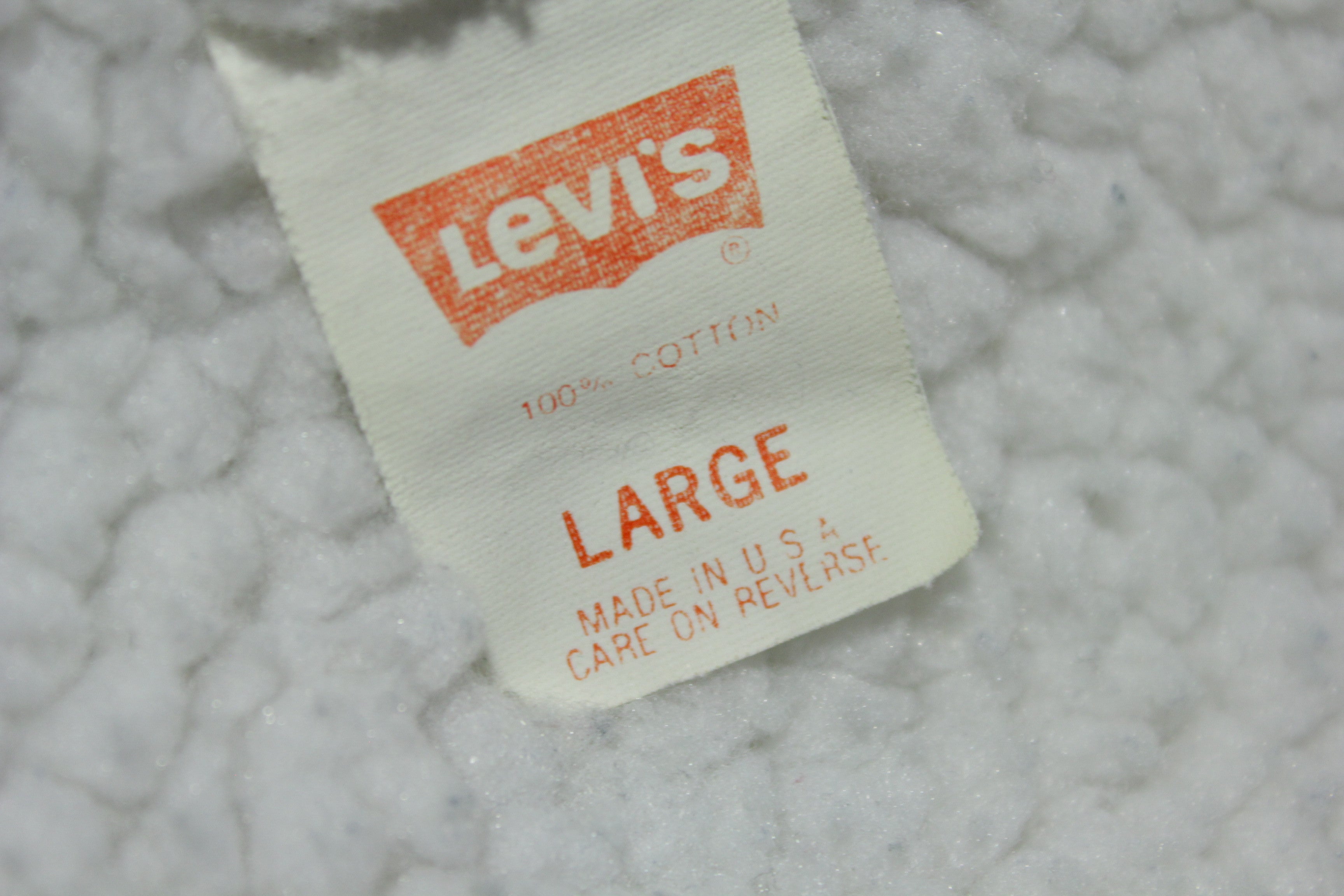 Levis 75409-4817 Vintage 80's USA Made Sherpa Lined Stone Washed Jean Jacket