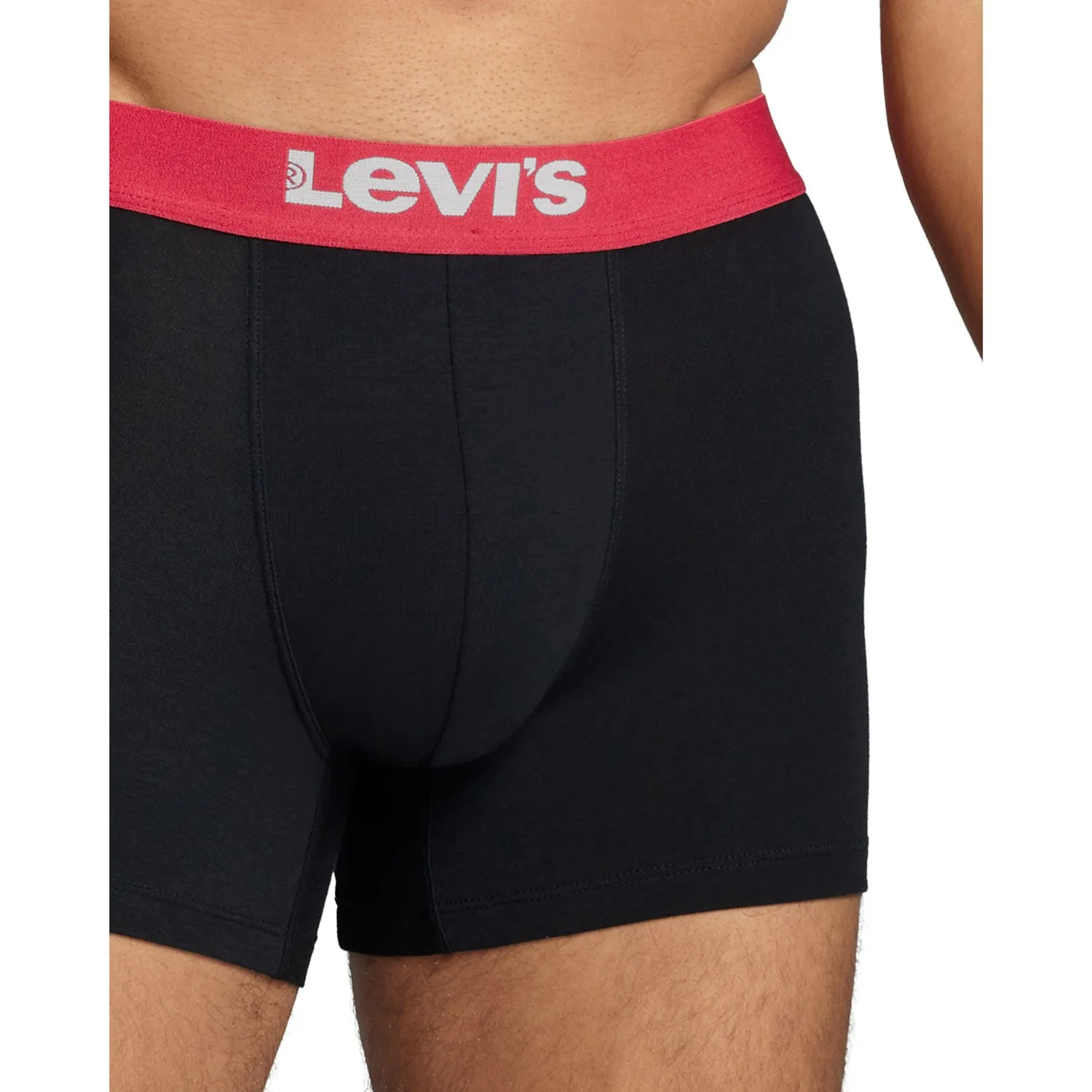 Levis Men Solid Basic Boxer 2 Pack - Black