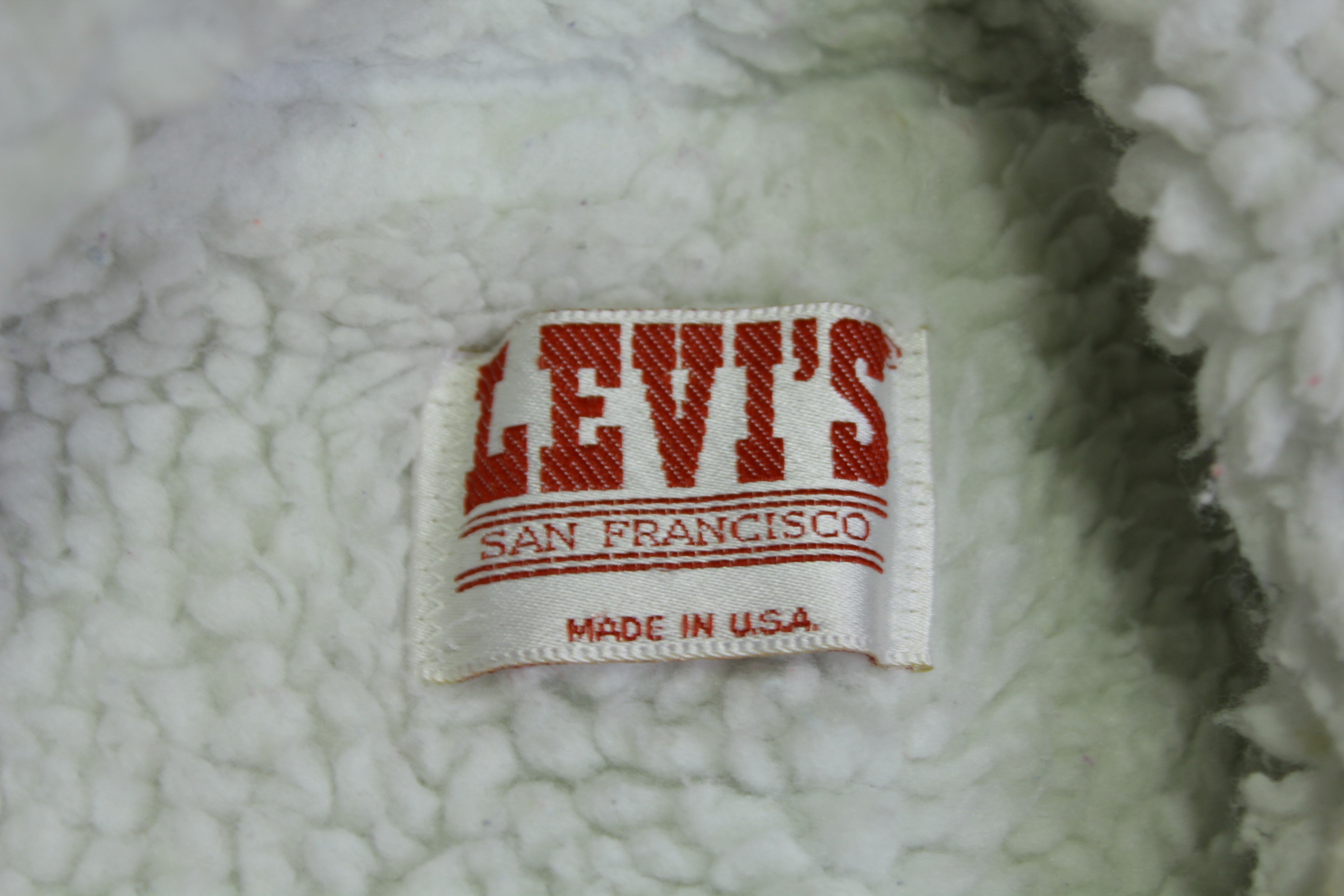 Levis RARE Buckle Collar San Francisco Sherpa Lined Acid Washed 80's Denim Jean Jacket