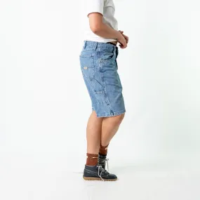 Light Blue 90s Wrangler Denim Carpenter Jorts Shorts (34)