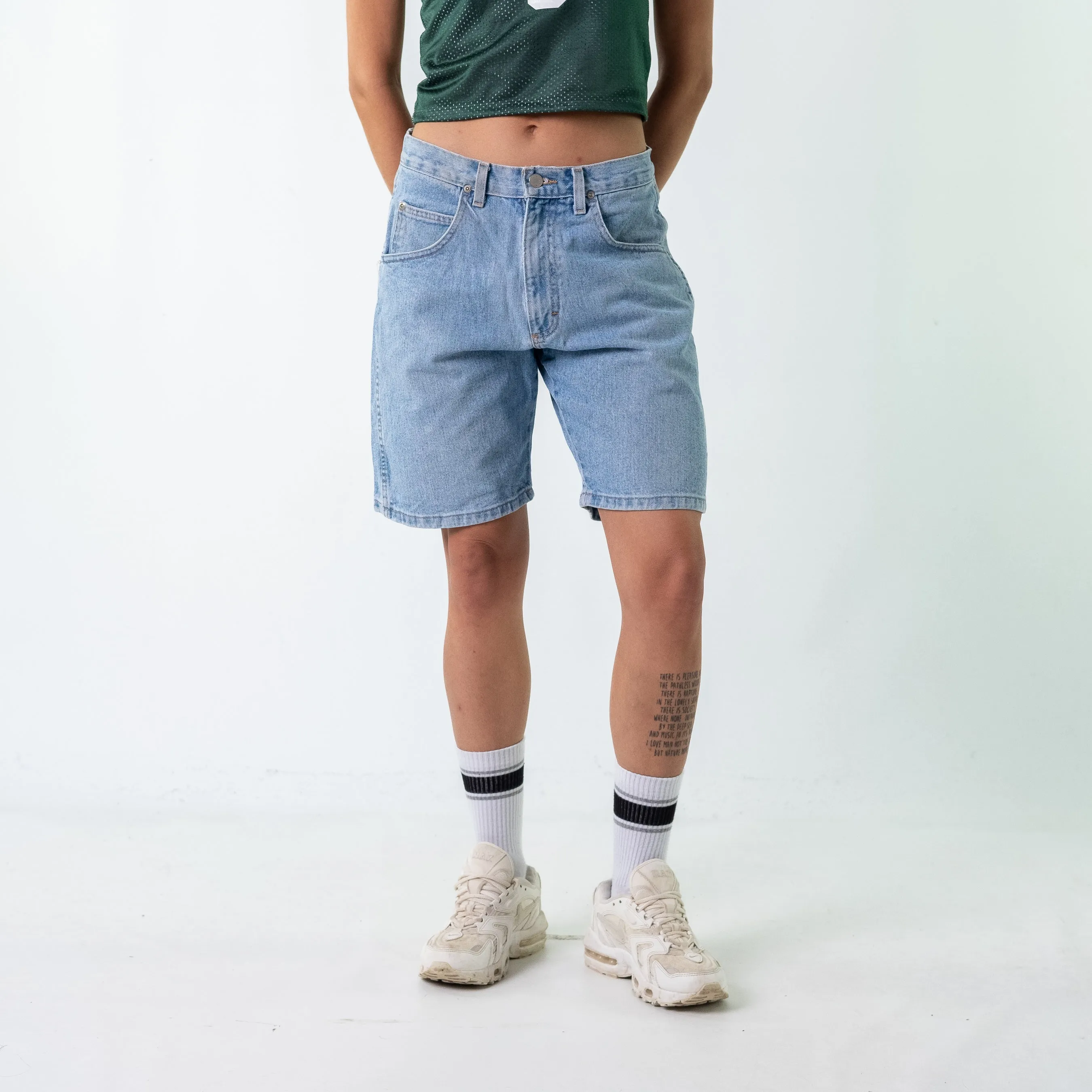 Light Blue 90s Wrangler Denim Jorts Shorts (30)