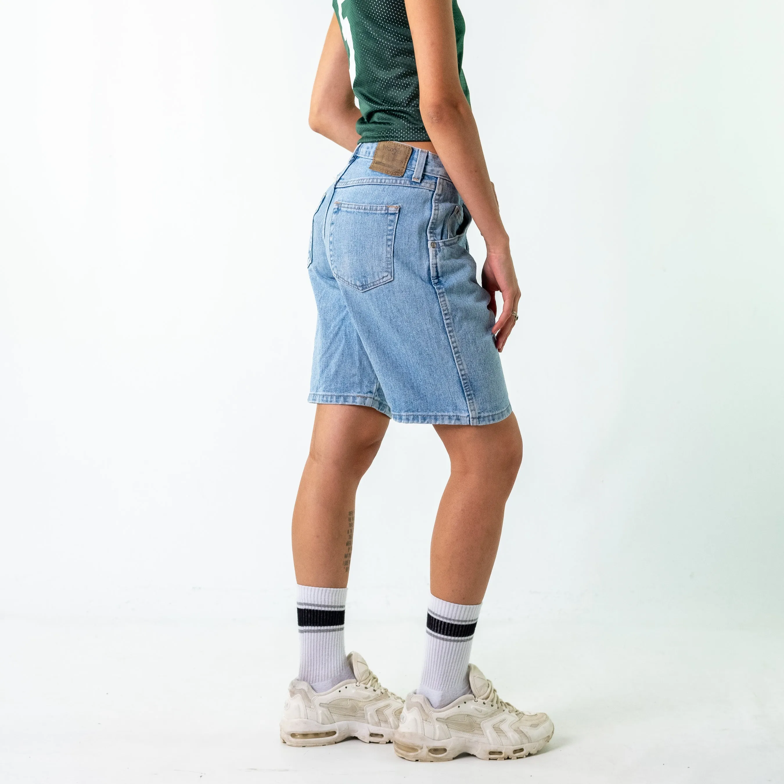 Light Blue 90s Wrangler Denim Jorts Shorts (30)