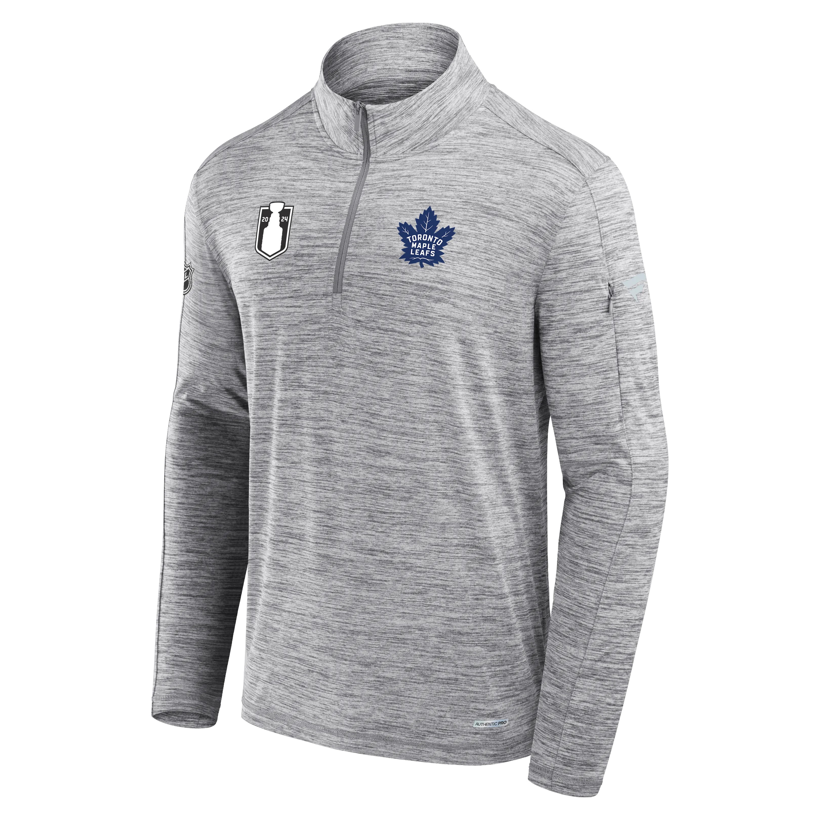 Maple Leafs Fanatics Men's Authentic Pro 2024 Stanley Cup Playoffs 1/4 Zip