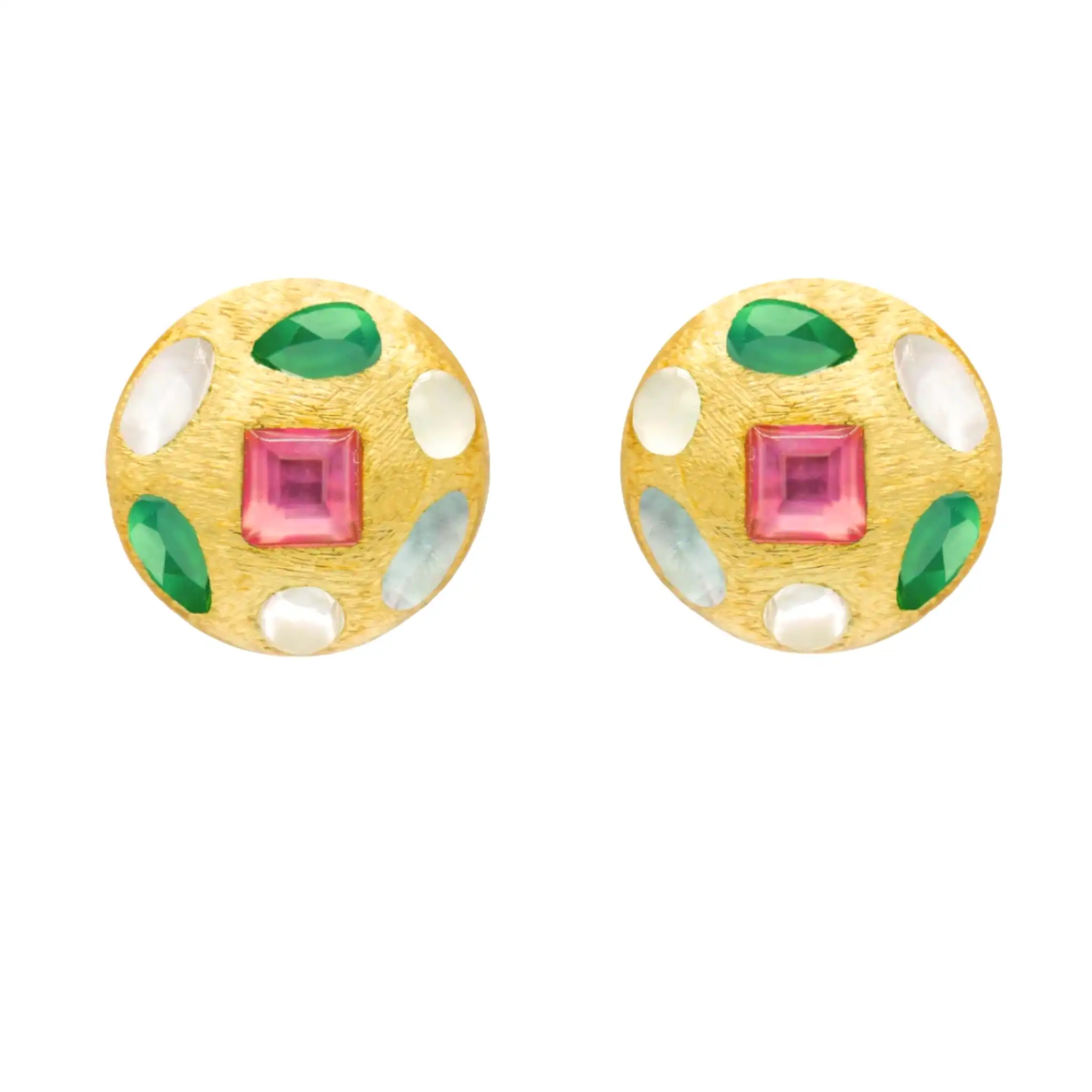 Marcia Moran Frida Mosaic Dome Stud Earrings