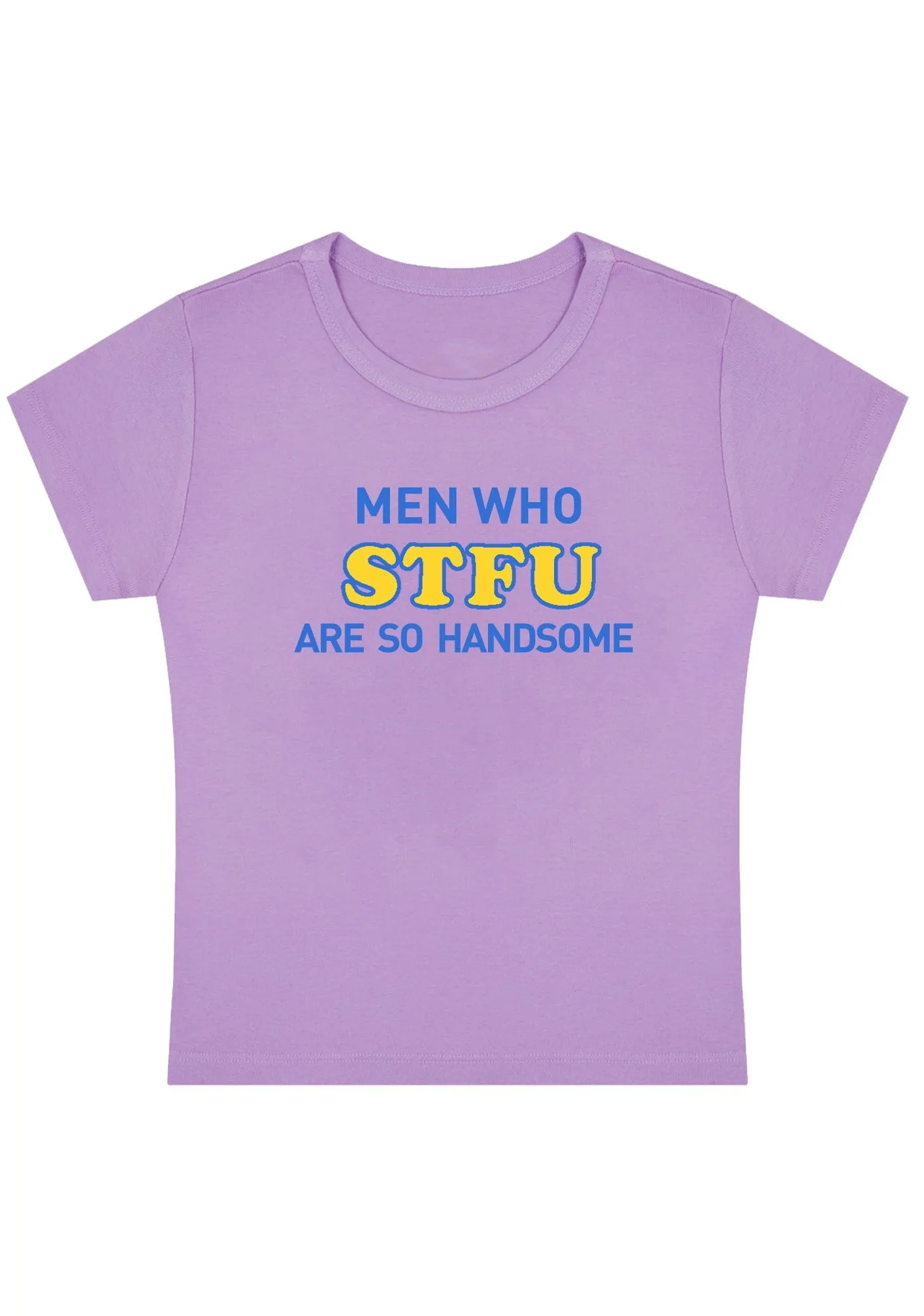 Men Who STFU Are So Handsome Y2K Baby Tee