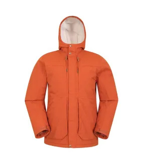 Mens coastline borg waterproof jacket rust Mountain Warehouse