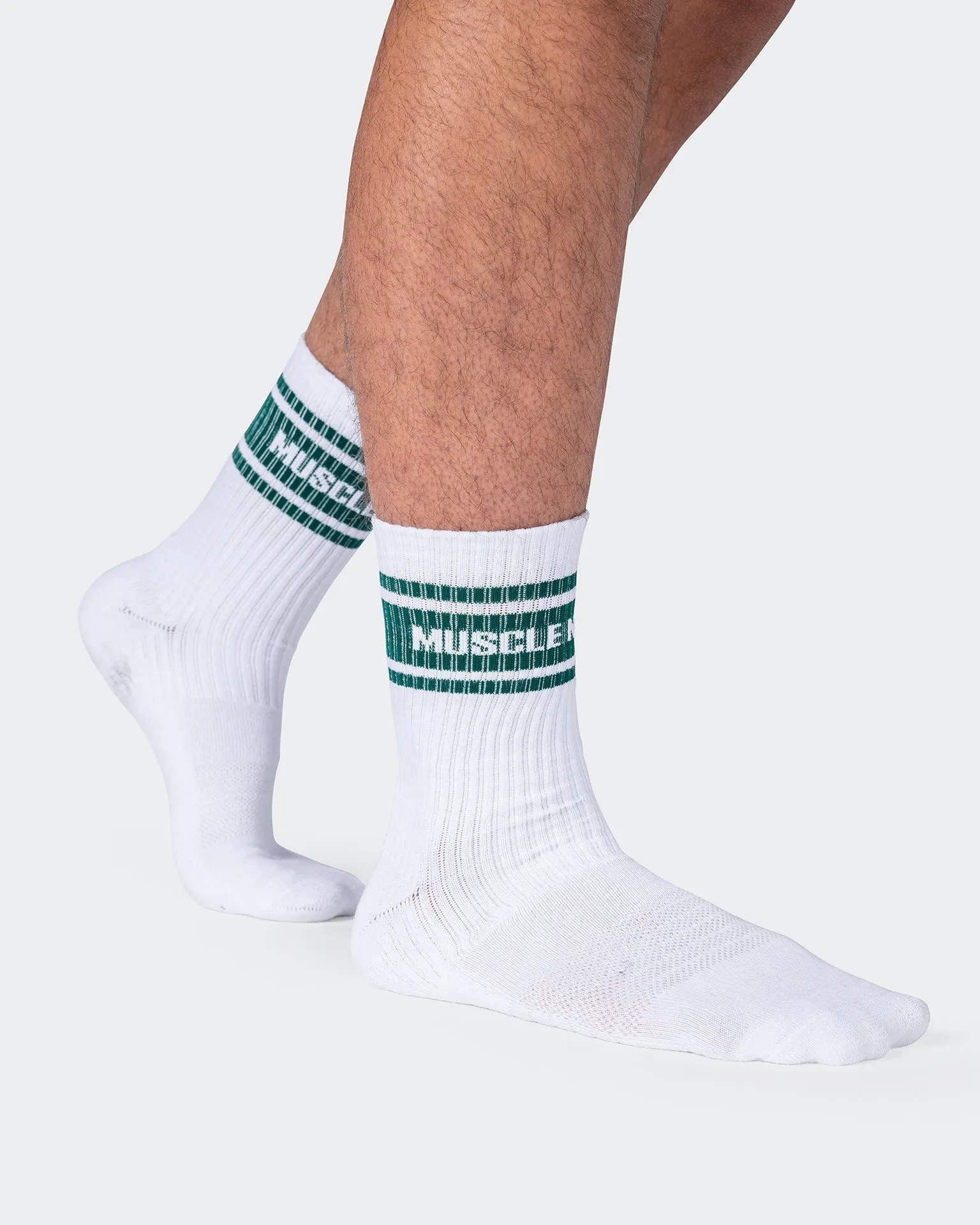 Mens MN Crew Socks Multi (Antique Green / Aster Purple)