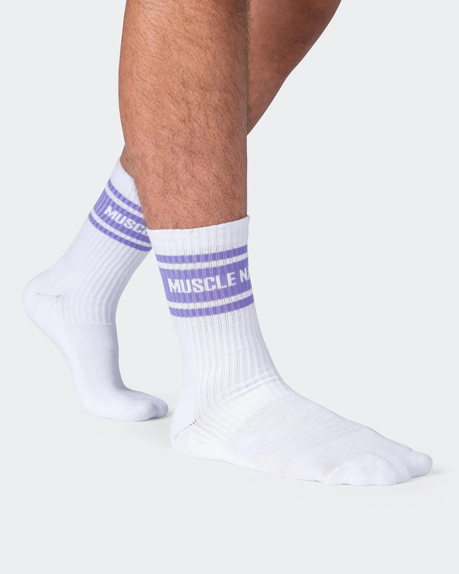 Mens MN Crew Socks Multi (Antique Green / Aster Purple)