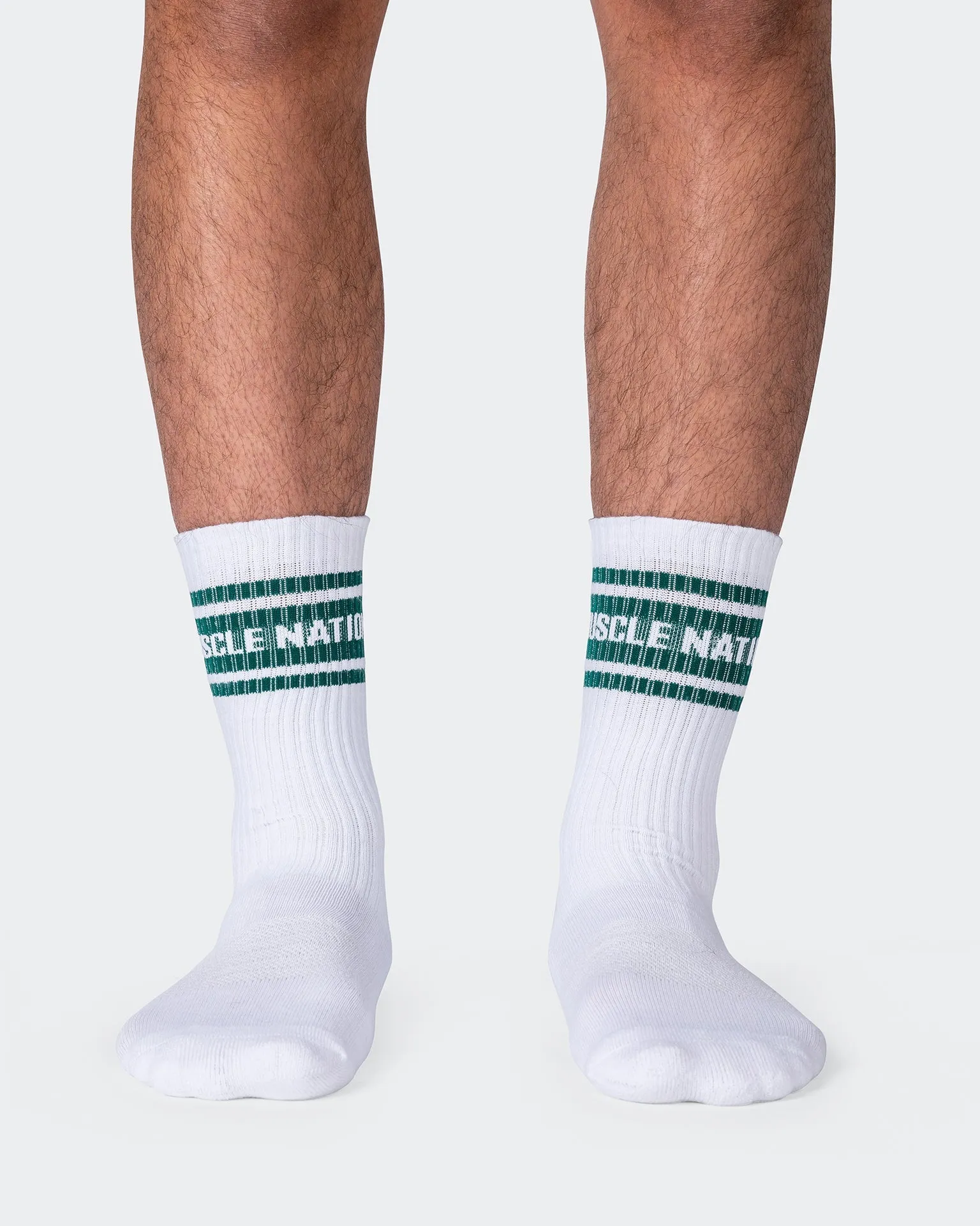 Mens MN Crew Socks Multi (Antique Green / Aster Purple)