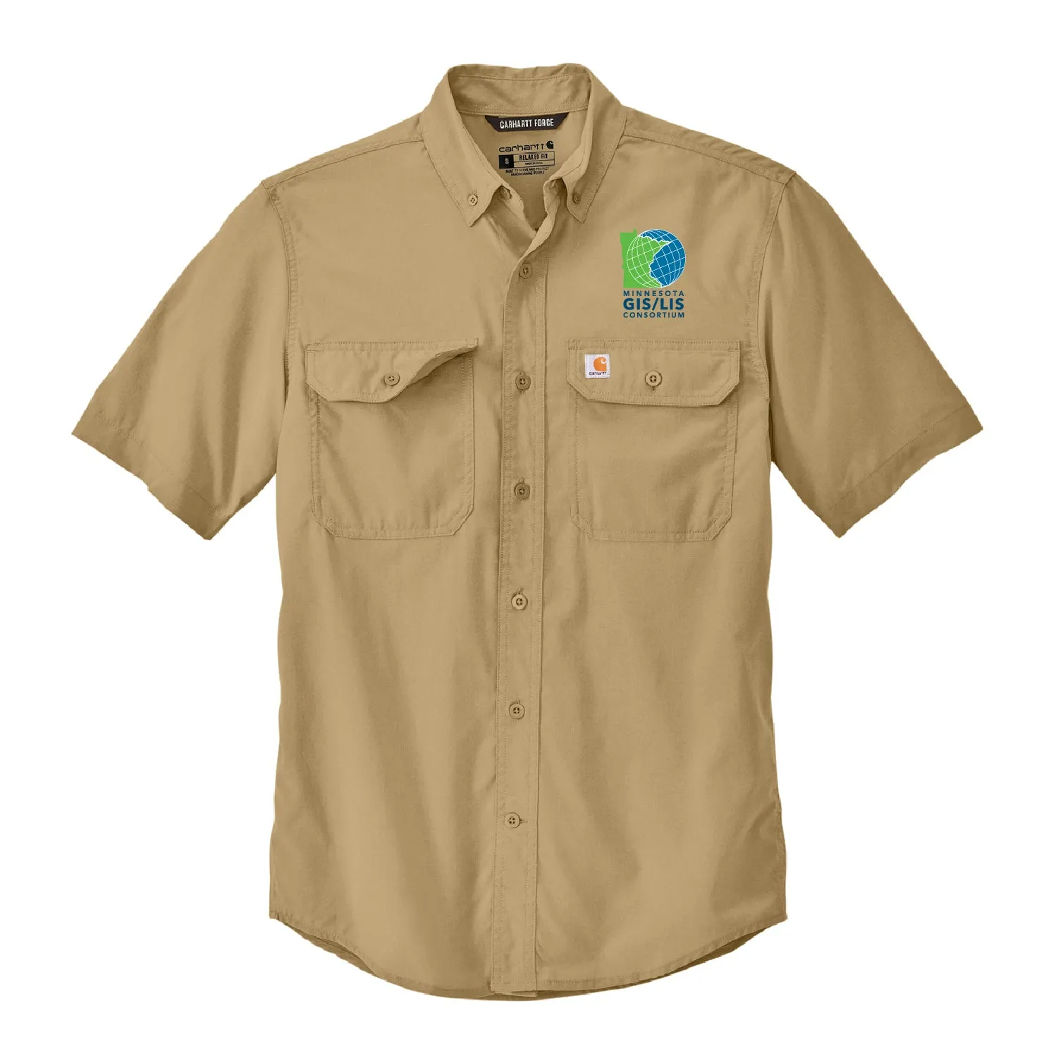 MN GIS/LIS Carhartt Force Solid Short Sleeve Shirt Consortium Logo