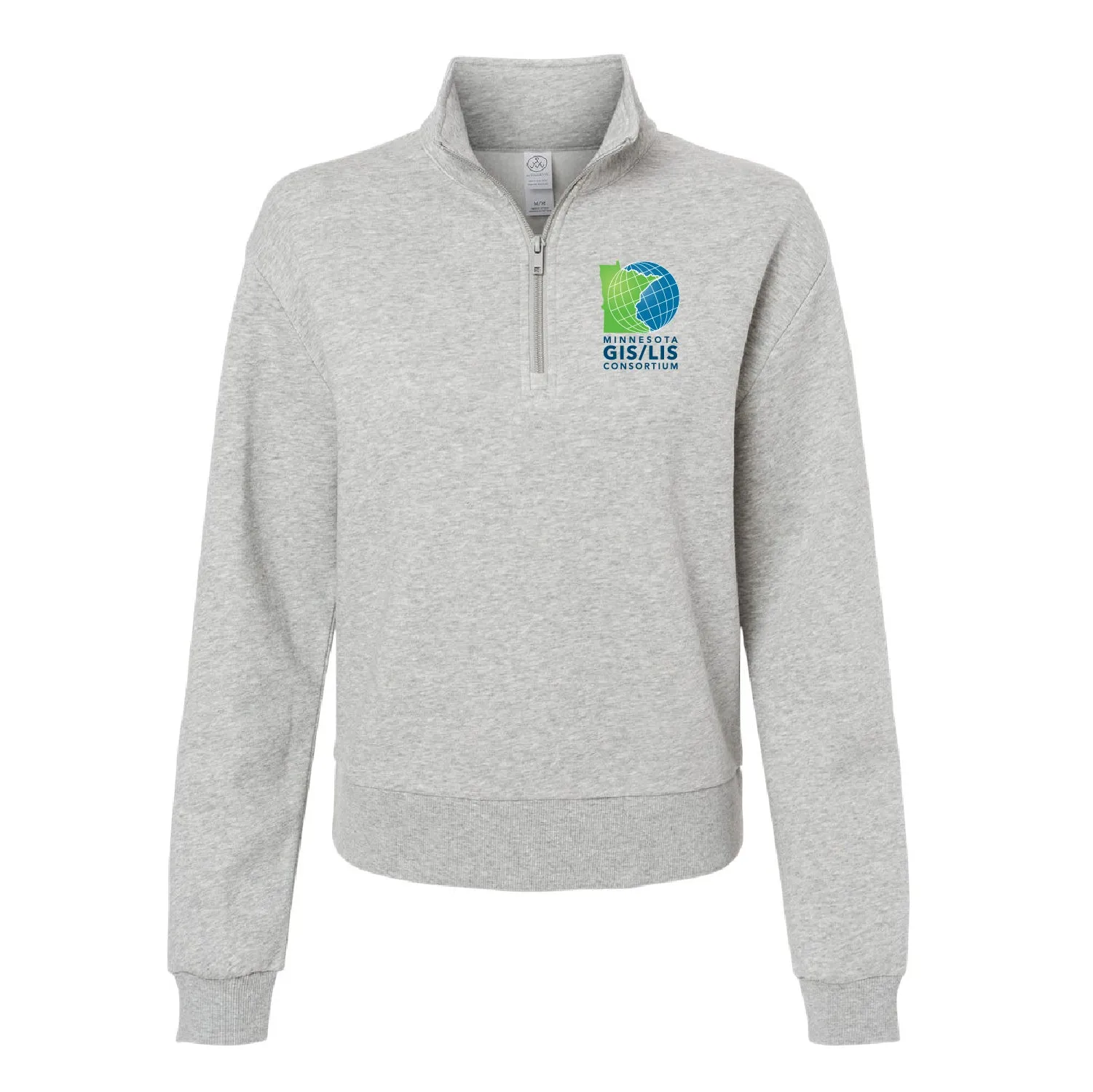 MN GIS/LIS Women's Eco-Cozy Fleece Quarter-Zip Sweatshirt Consortium Logo