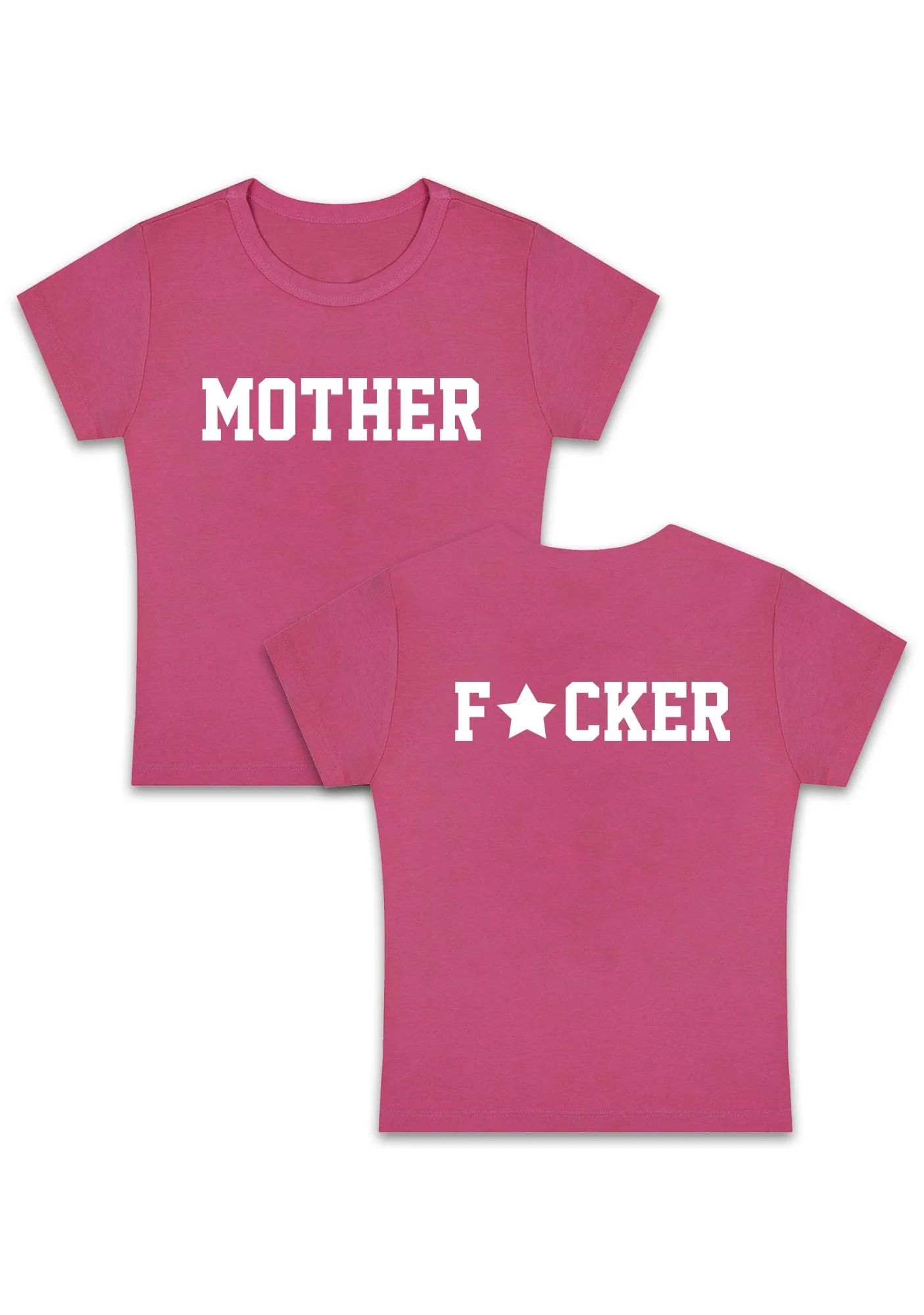 Motherfxcker Two Sides Y2K Baby Tee