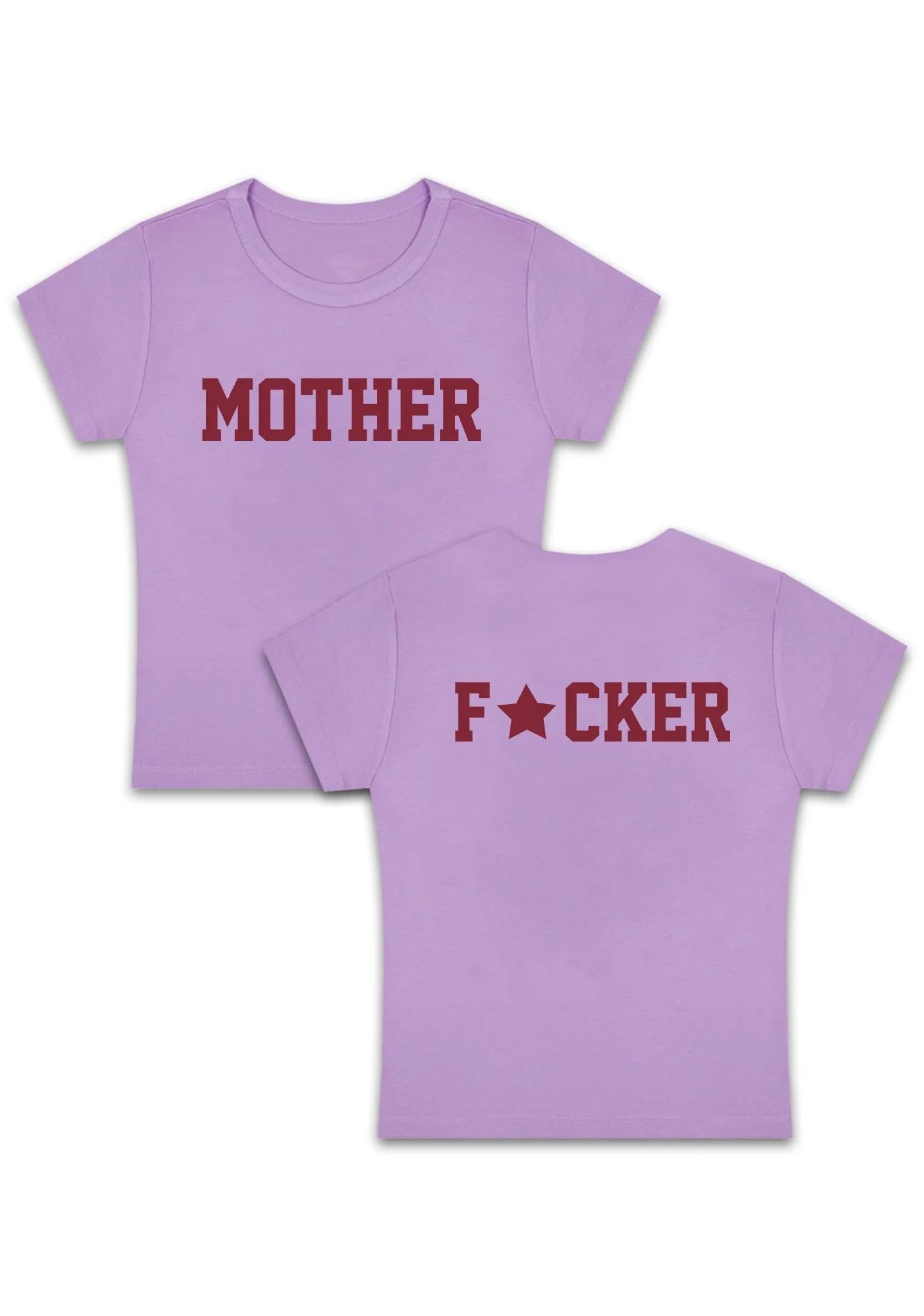 Motherfxcker Two Sides Y2K Baby Tee