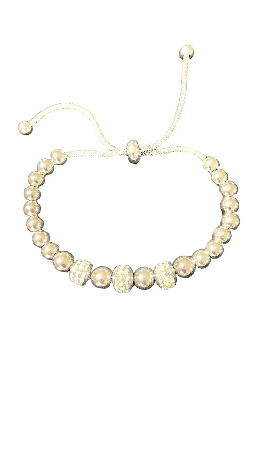 Nellie Gold Silver Ball Adjustable Bracelet