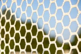 NEW! 6mm or 7mm STINGER 'Hexagon' Lacrosse Replacement Net, 6x6x7, Available in White & Black, 120 ft Lacing Cord & Bungees, by 