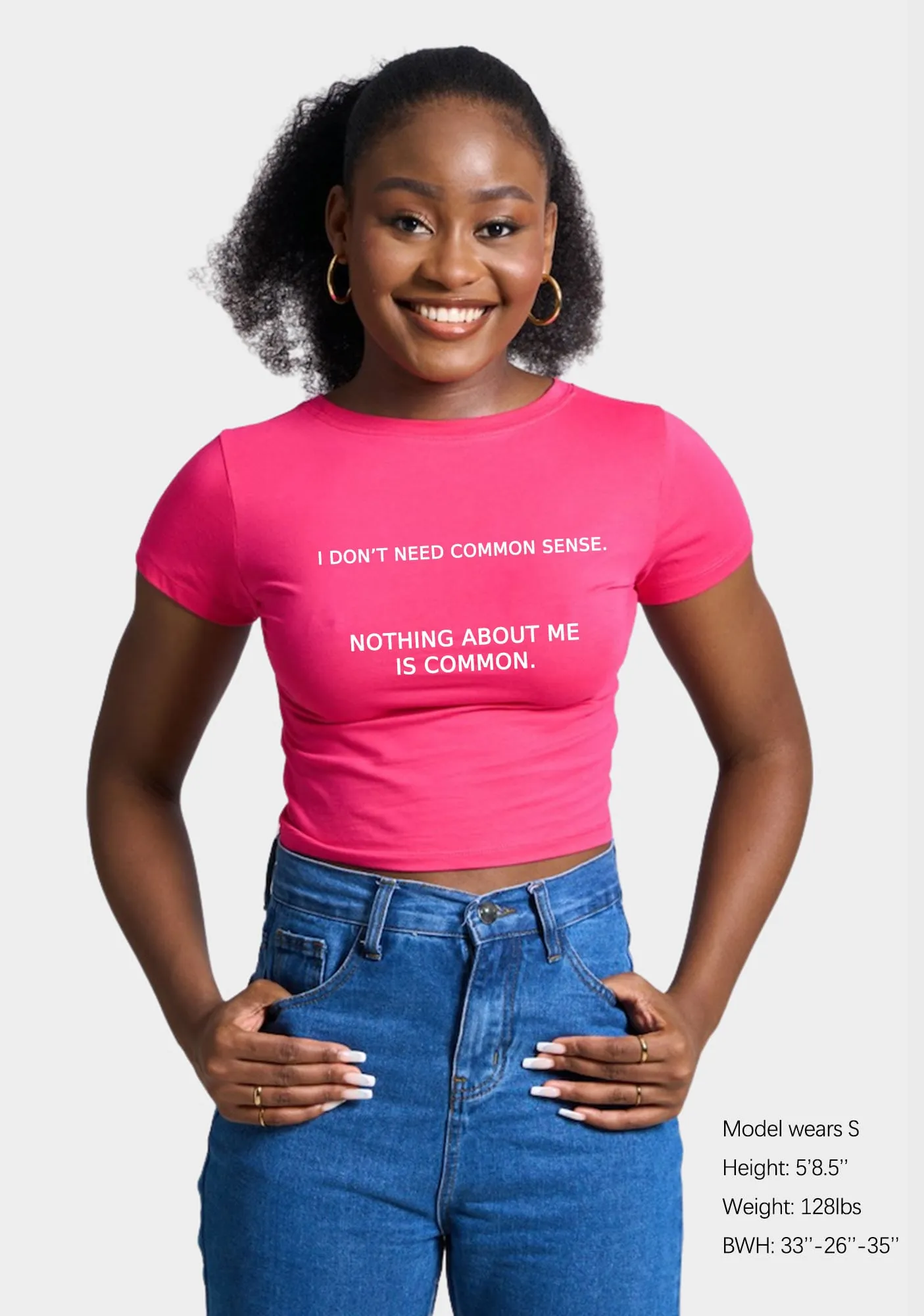 Nothing About Me Is Common Y2K Baby Tee