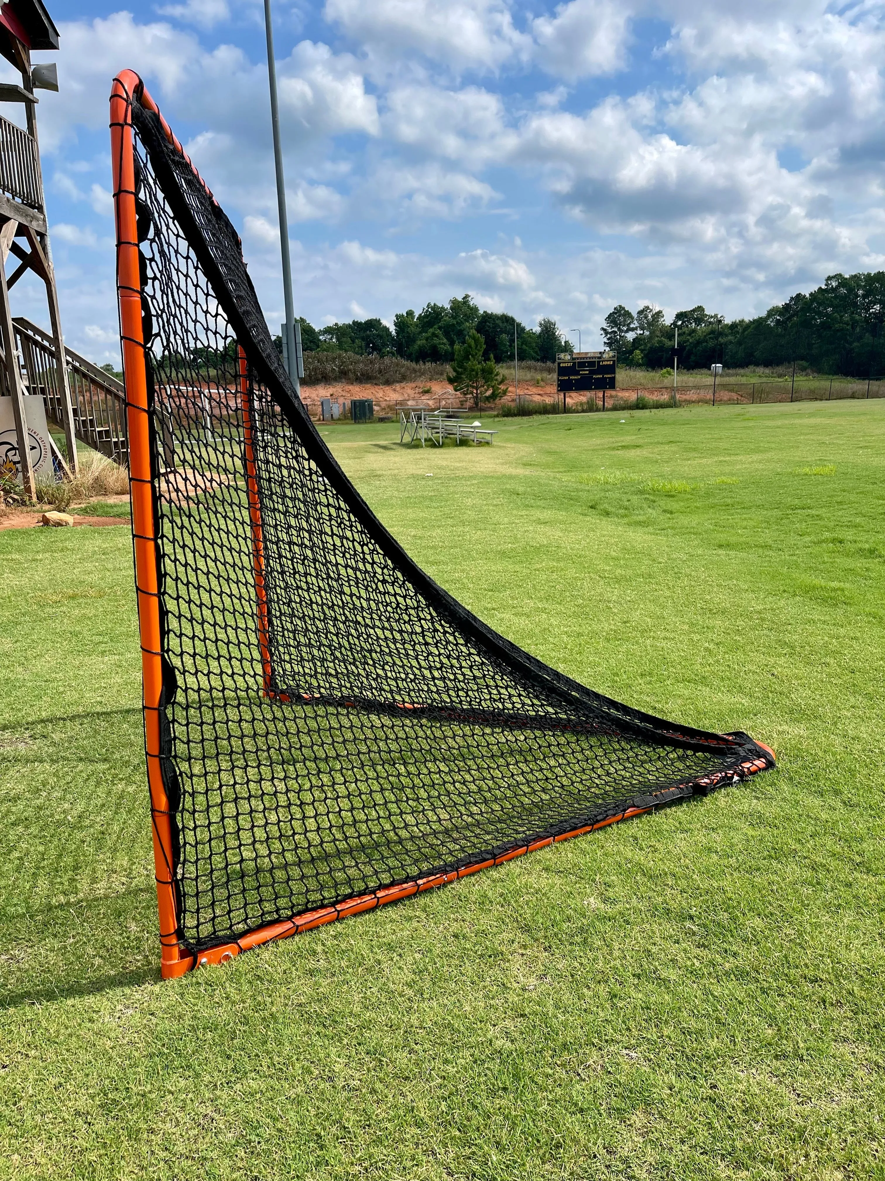 Open Box, Folding Lacrosse Goal - 30 lbs, 6'x6'x7' by Crankshooter INCLUDED with  5mm BLACK Net - FREE Shipping (Copy)