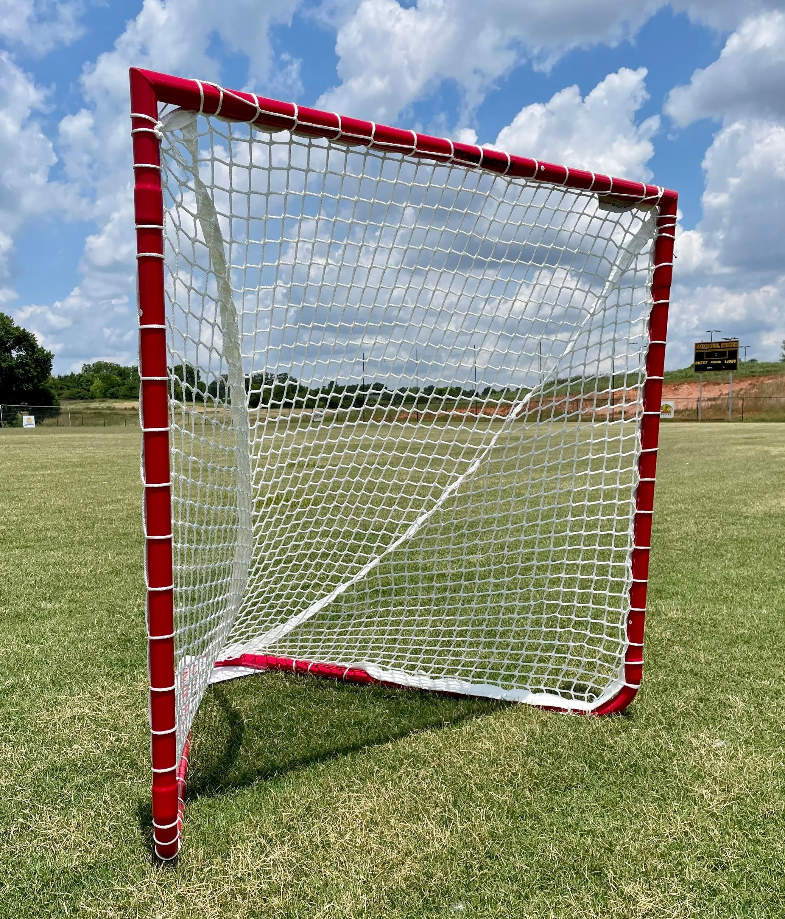 PAIR (2x) of Lacrosse Goals - 4x4x4 BOX Lacrosse Goals 26 lbs each - INCLUDES 2x 5mm White or Black Crankshooter Nets - FREE SHI