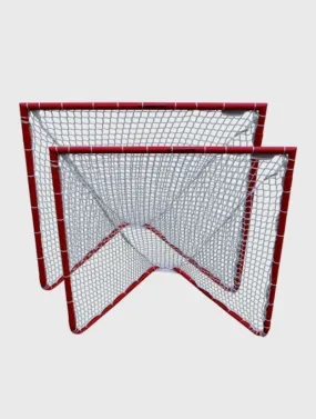 PAIR (2x) of Lacrosse Goals - 4x4x4 BOX Lacrosse Goals 26 lbs each - INCLUDES 2x 5mm White or Black Crankshooter Nets - FREE SHI