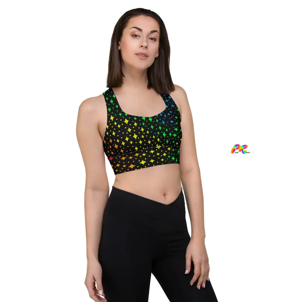 Pride Stars Longline Sports Bra