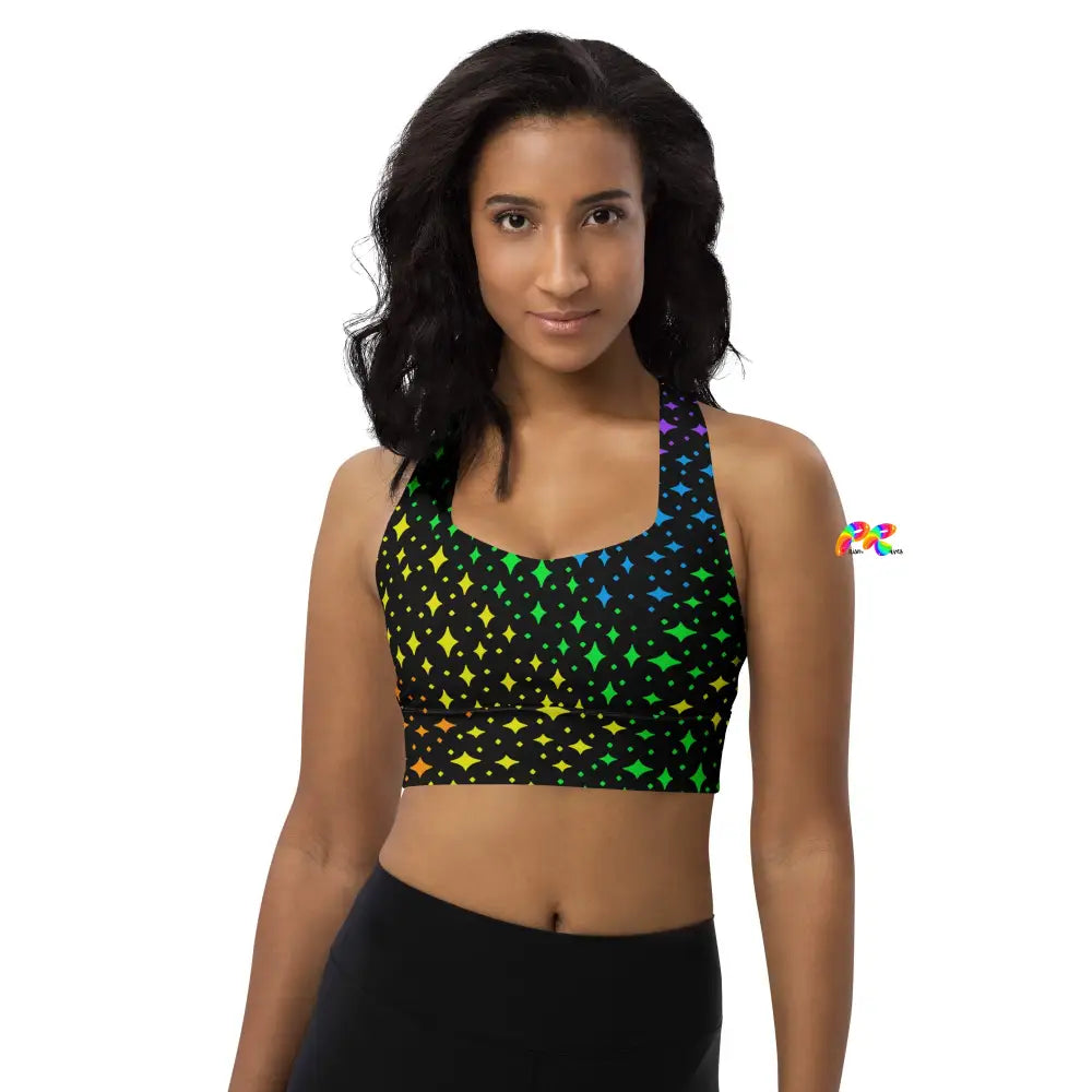 Pride Stars Longline Sports Bra