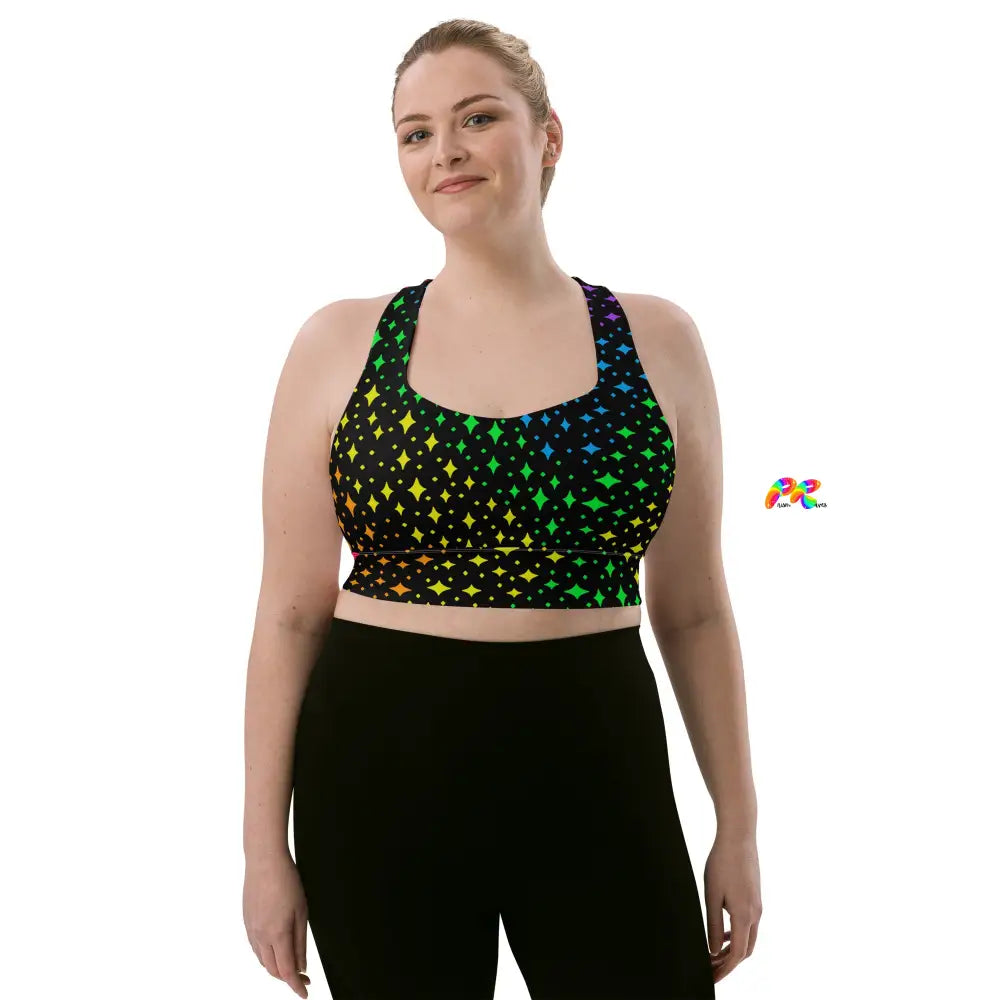 Pride Stars Longline Sports Bra